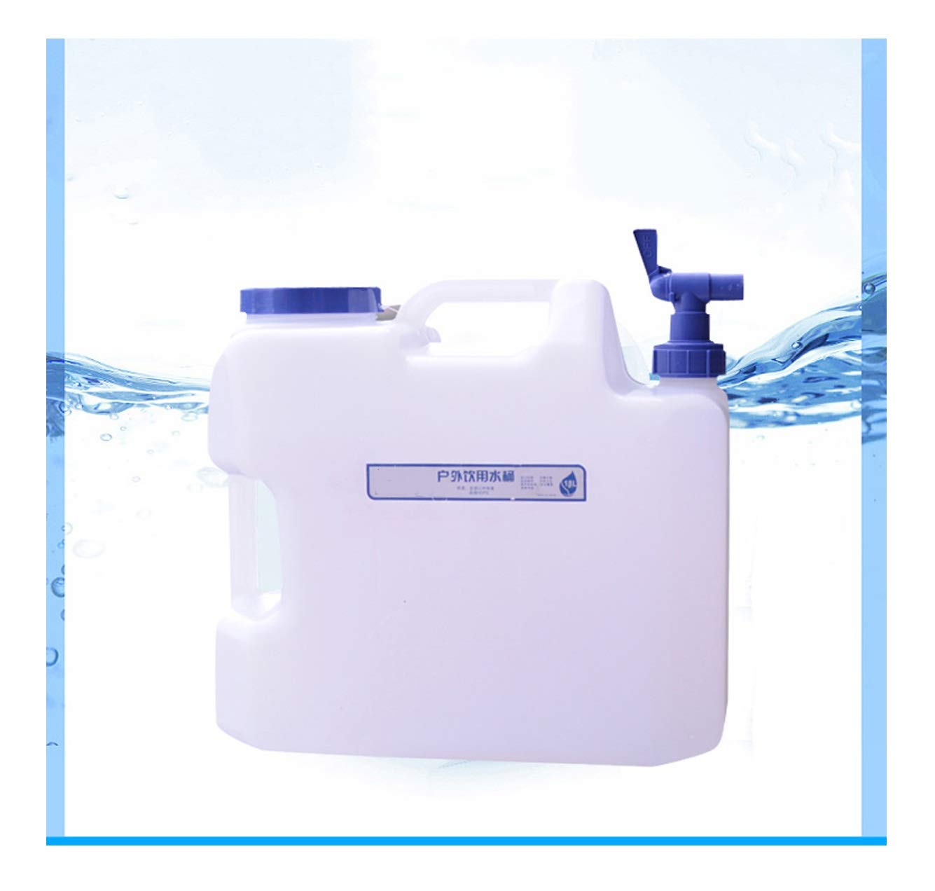 Square Water Storage Container with Tap - 23L Portable Water Tank with Faucet for Car, Camping, Hiking & Outdoor Activities - Thickened Durable Design for Self-Driving Tours & Emergency Water Storage