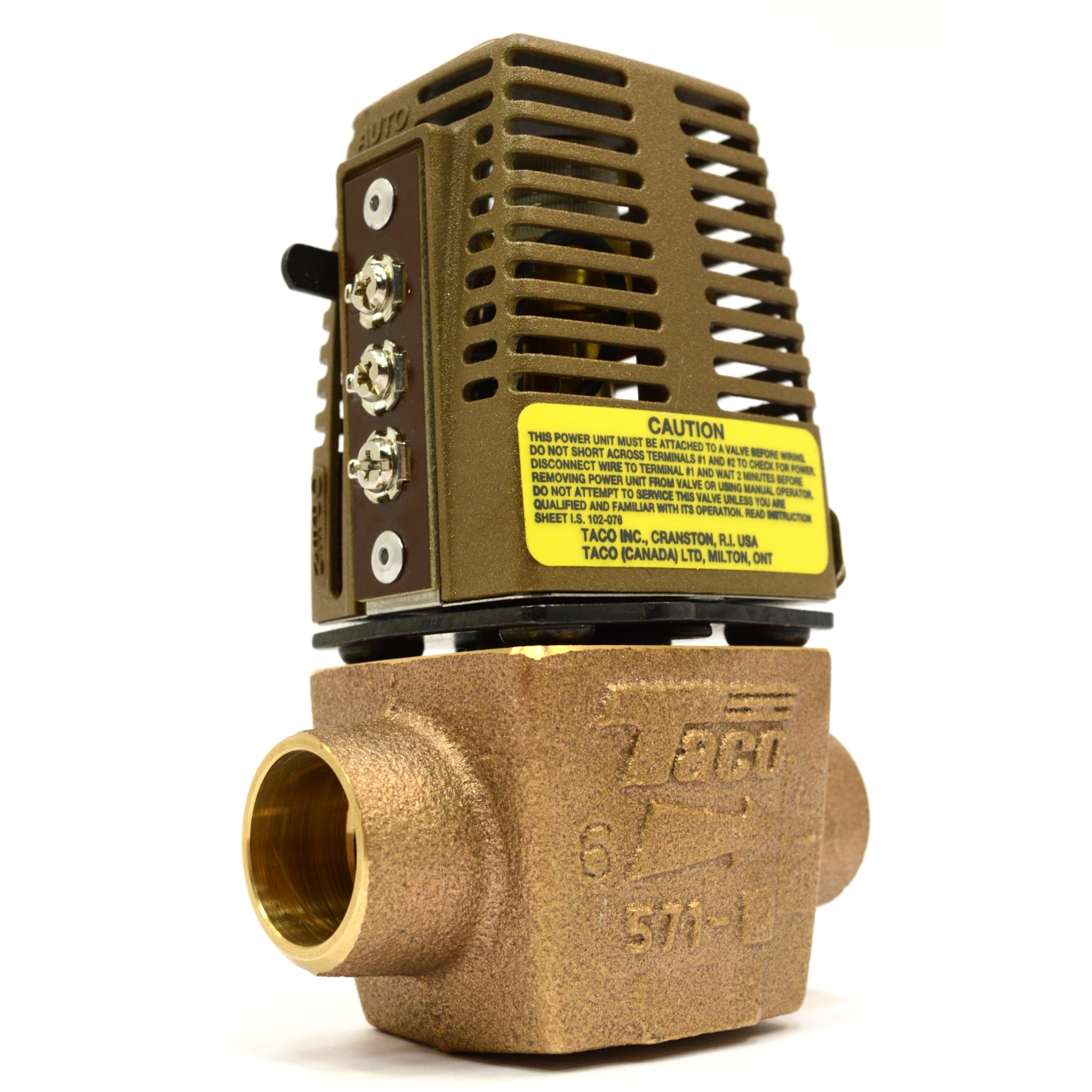 New in Box TACO ZONE 2-Way Zone Valve Model 571 Gold Series 3/4
