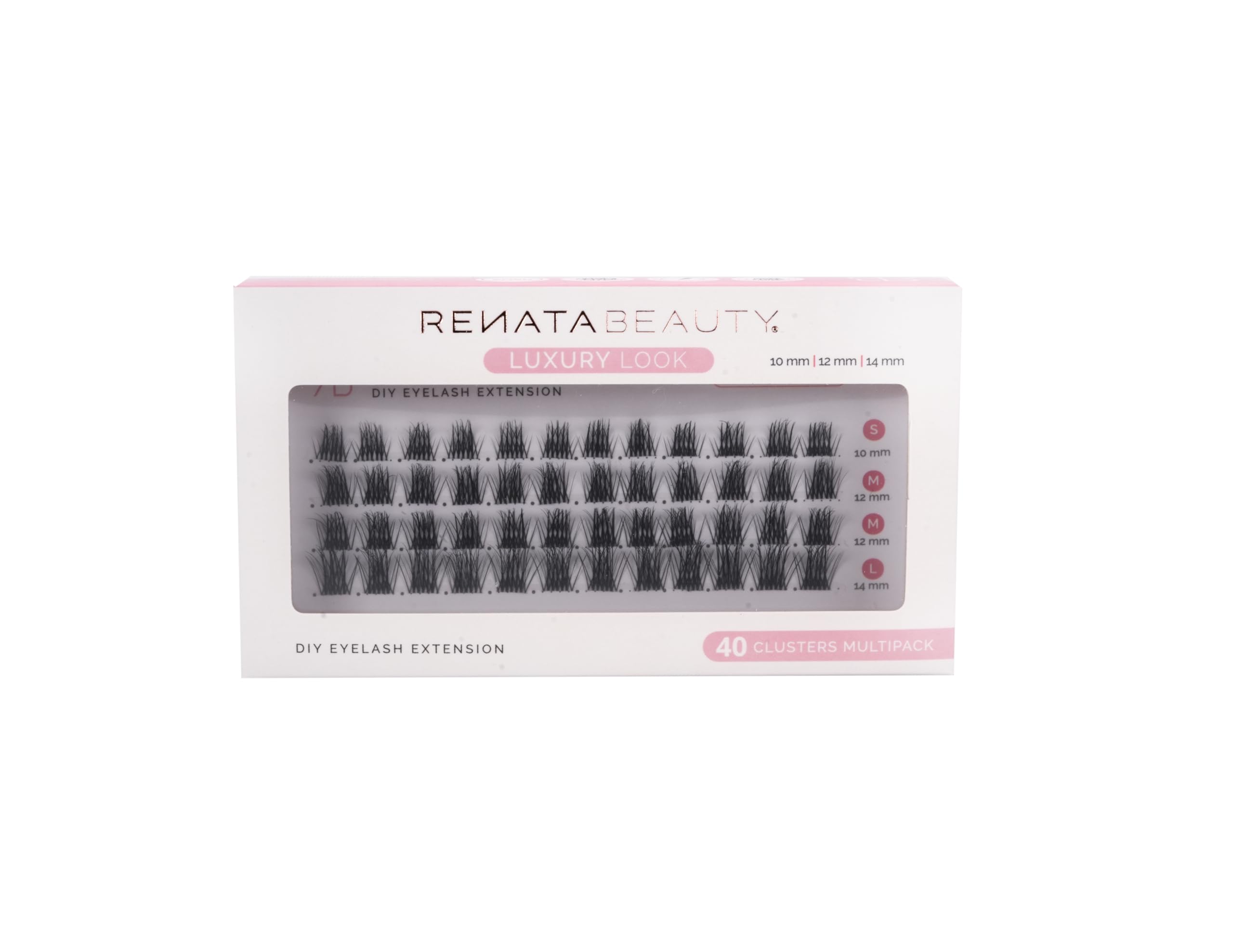 Renata Beauty Luxury Lashes 48-Pack Cluster Lashes for Voluminous Look – DIY Eyelash Extension Kit – Reusable Soft Faux Mink Lashes – Ultra Thin Invisible Band – Perfect for Weddings, Parties & Daily Wear
