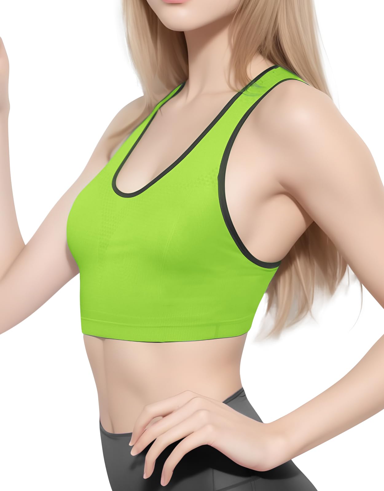 Women's Seamless Padded Racerback Sports Bras - Breathable Workout Tops for Yoga, Gym, Running & Fitness | High Support Activewear for Training & Daily Wear