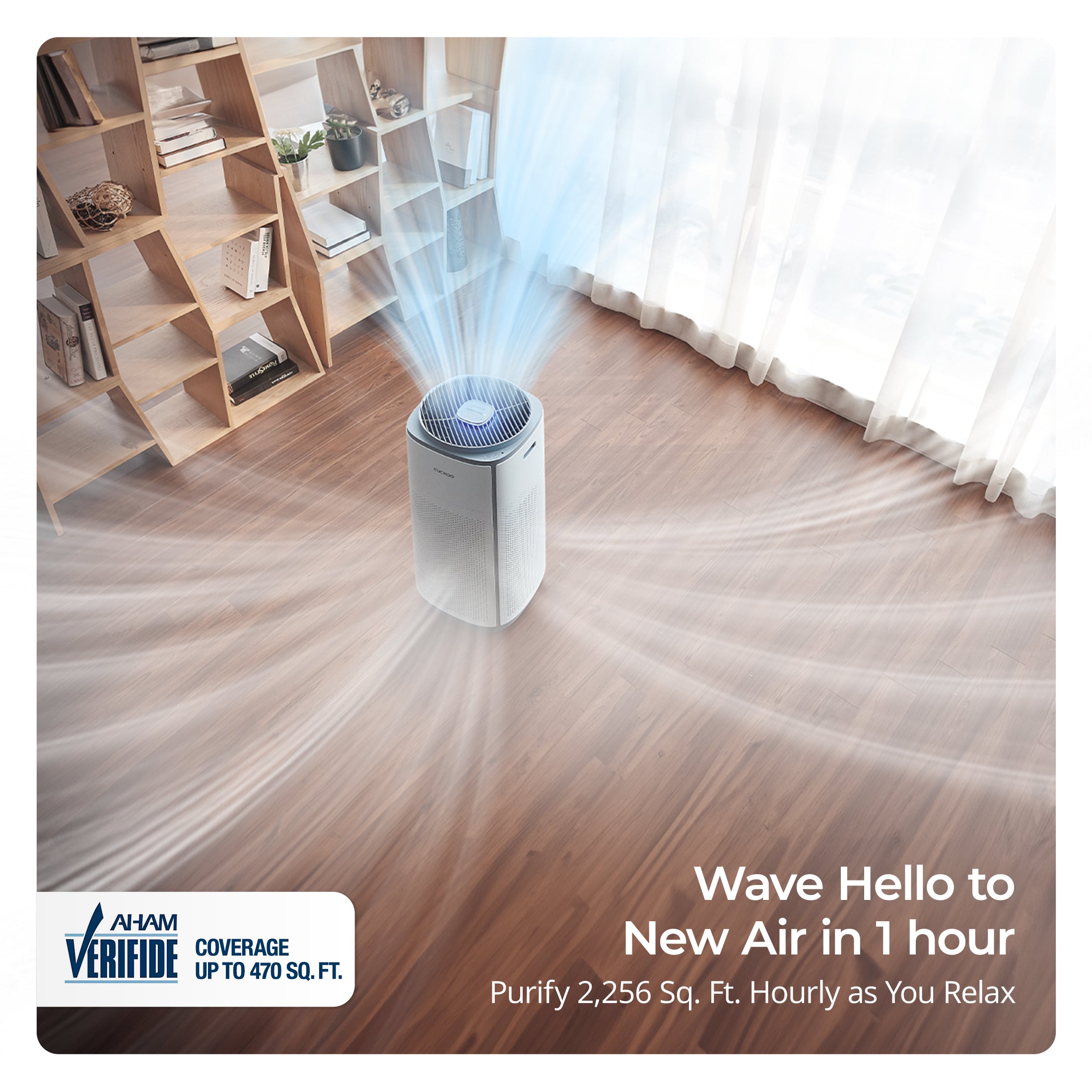 5 Stage Filtration H13 True HEPA Air Purifier for Home & Office - Removes 99.97% of Dust, Pollen, Pet Dander & Smoke (Model CAC K1910FW) - Perfect for Allergy Sufferers, Babies Rooms and Asthma Relief
