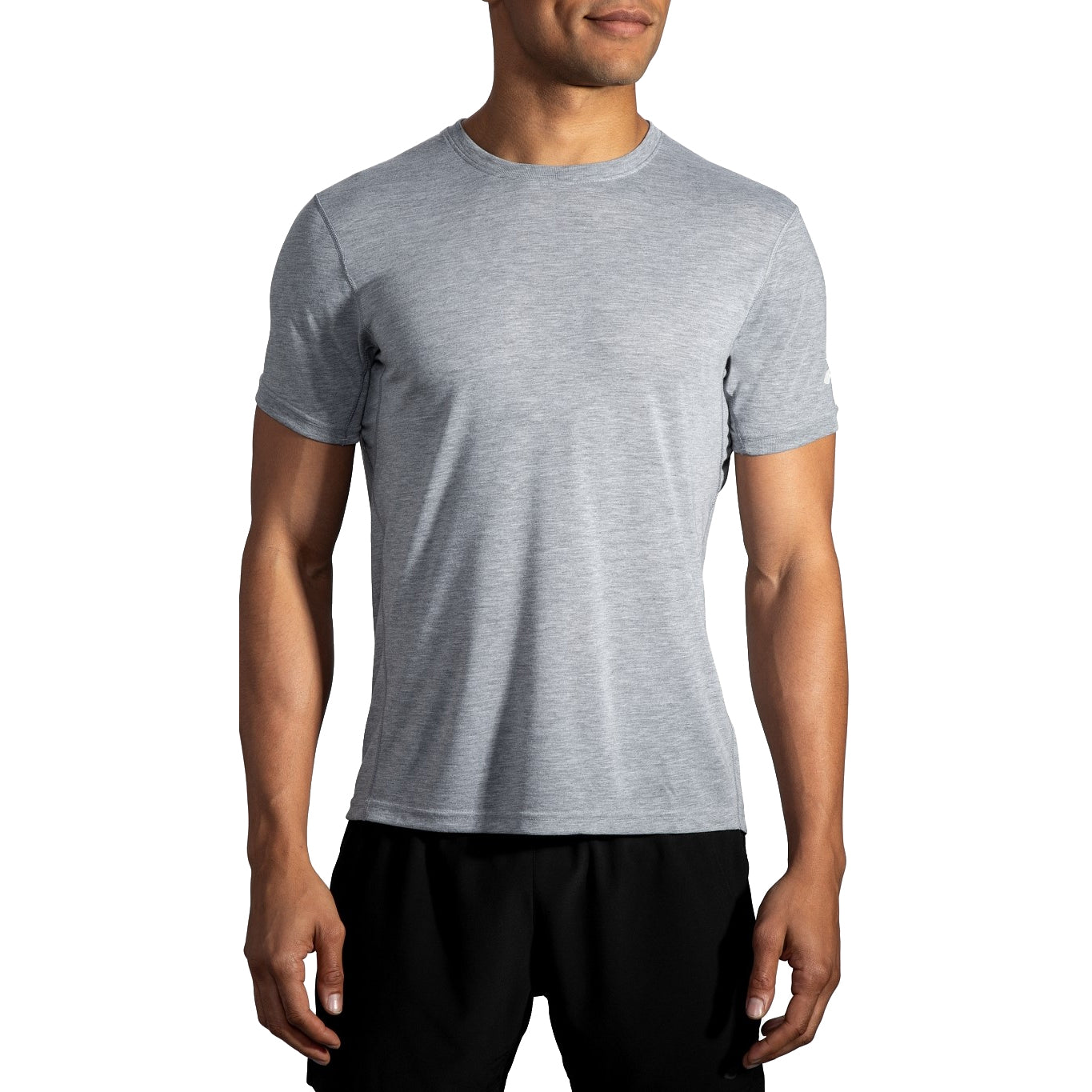 Brooks Men's Distance Short Sleeve Running Shirt - Lightweight Performance Top for Marathon Training & Outdoor Jogging