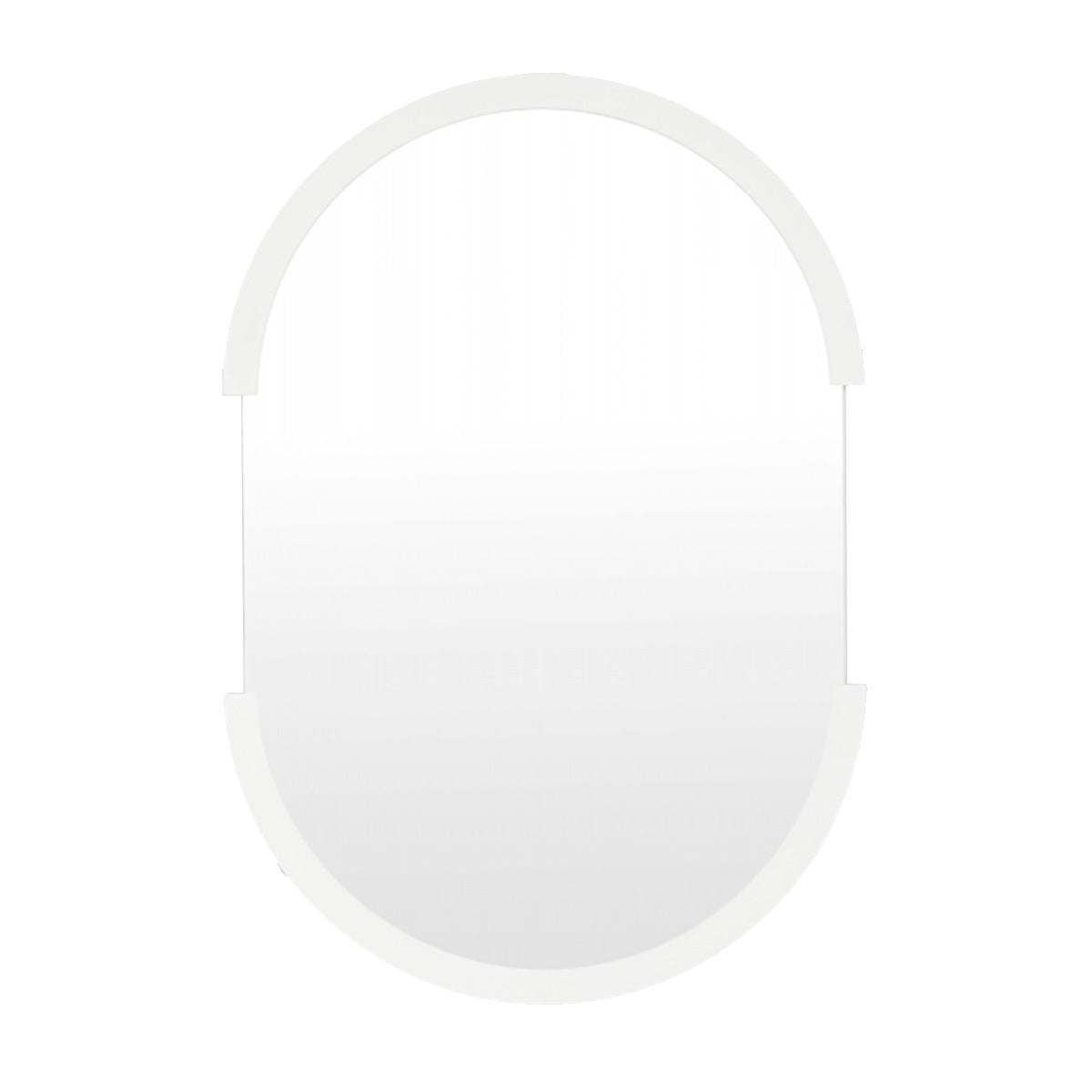 Stylish Dawn Oval Mirror in Bright White - Perfect for Living Room, Bedroom, or Bathroom Decor