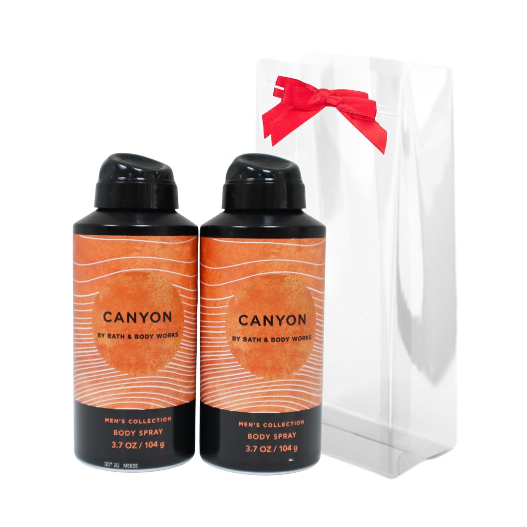 Bath & Body Works Men's Canyon Scent Deodorizing Body Spray Gift Set - 2 Pack | Fresh & Long-Lasting Fragrance for Daily Use, Gym & Travel