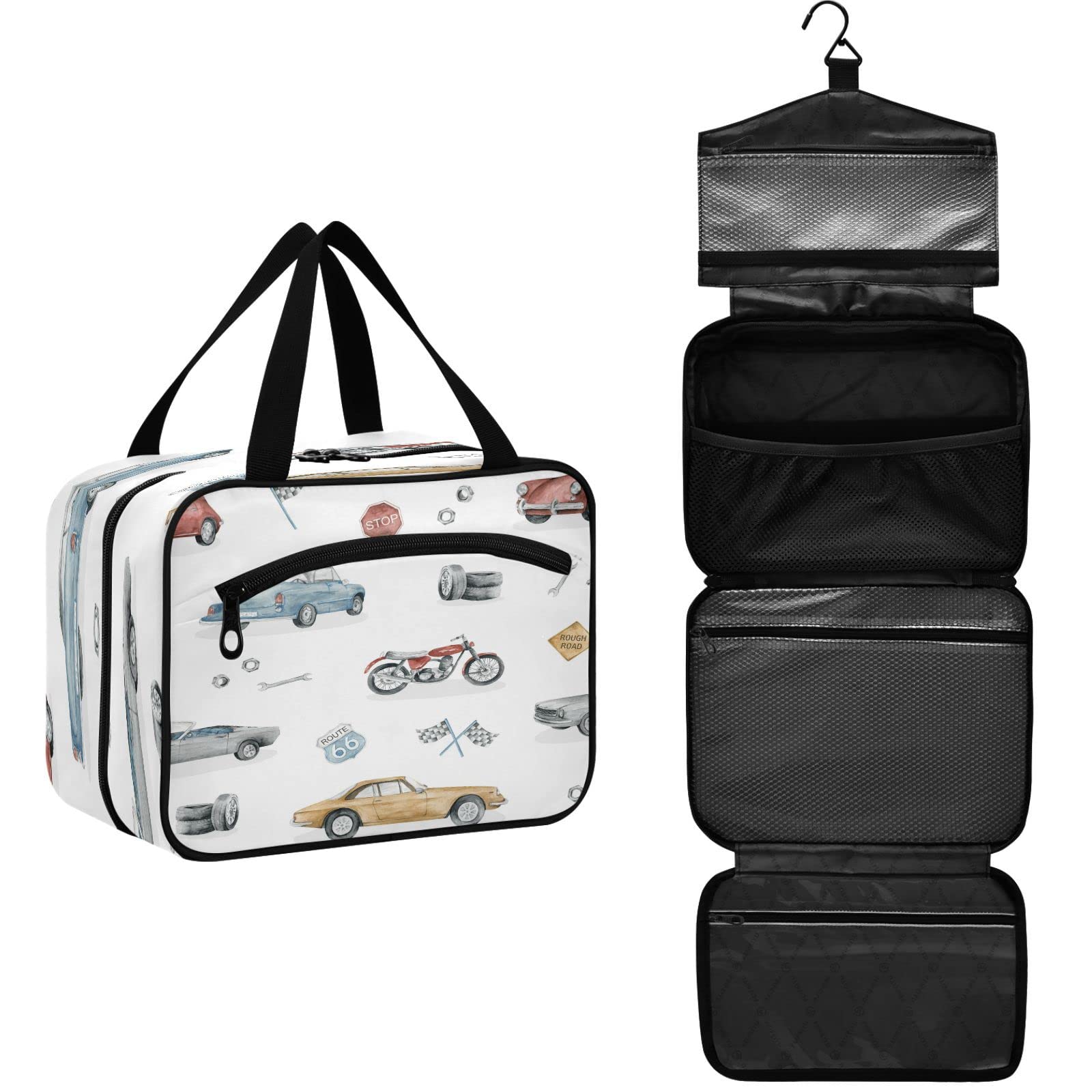 Portable Hanging Toiletry Bag for Women - Large Waterproof Cosmetic Organizer with Multiple Pockets | Perfect for Travel, Gym, Camping & Car Trunk Storage
