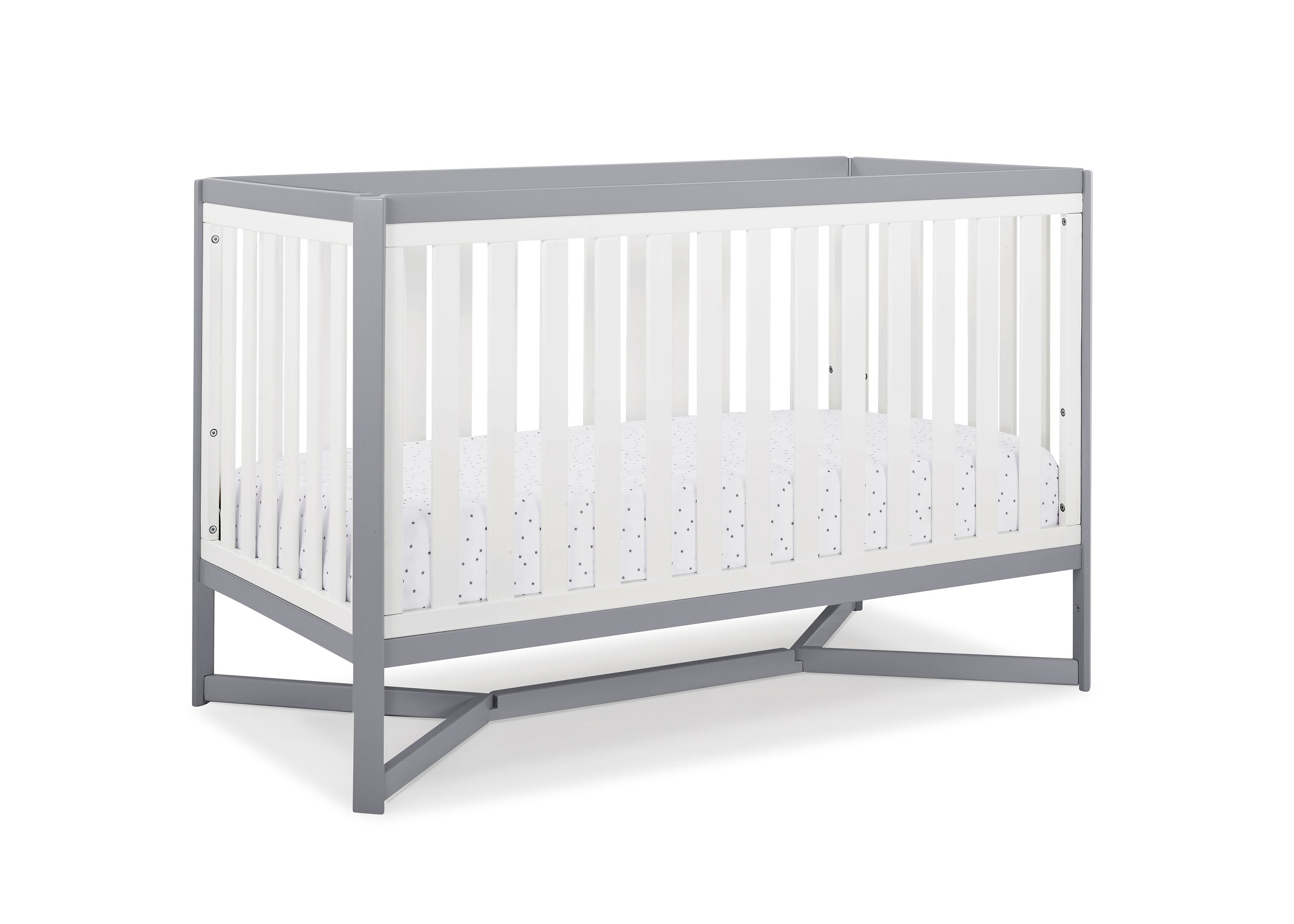 Tribeca 4-in-1 Convertible Baby Crib - White Nursery Furniture for Newborn to Toddler Bed - Perfect for Modern Nursery Rooms & Daycare Centers