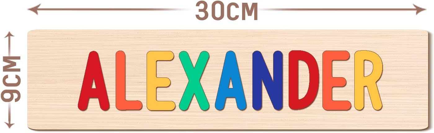 Personalized Kids Name Puzzle - Custom Wooden Name Puzzle for Toddlers - Educational Learning Toy for Boys & Girls - Unique Baby Shower Gift & Birthday Present - Perfect for Nursery Decor & Early Childhood Development