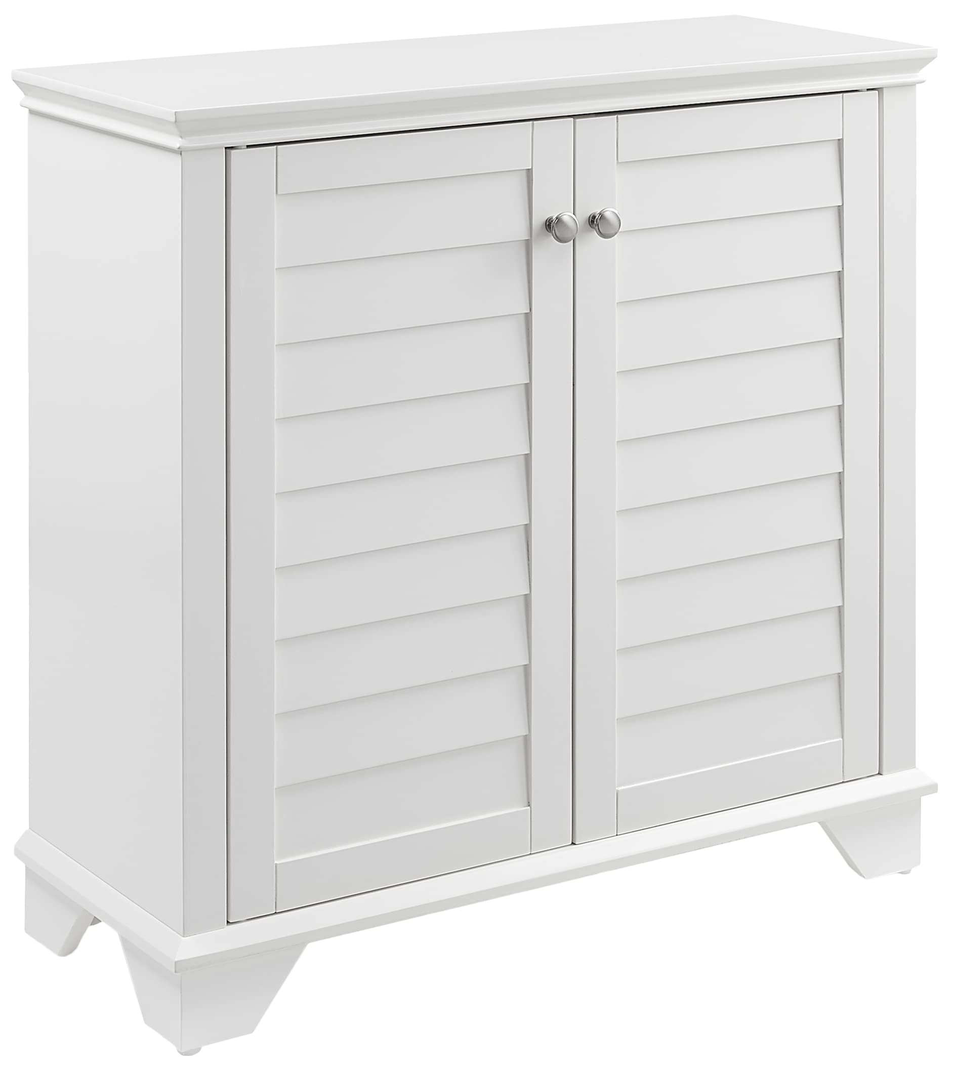 Crosley Lydia White Accent Storage Cabinet - Kitchen Buffet, Living Room Bar, Entryway Organizer | Stylish Home Decor for Dining & Entertainment Spaces