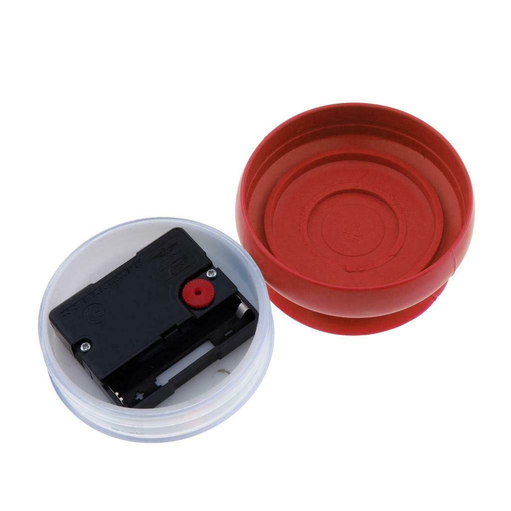 Waterproof Bathroom Wall Clock with Suction Cups - Red Home Decor Gift for Bath, Shower & Spa Use
