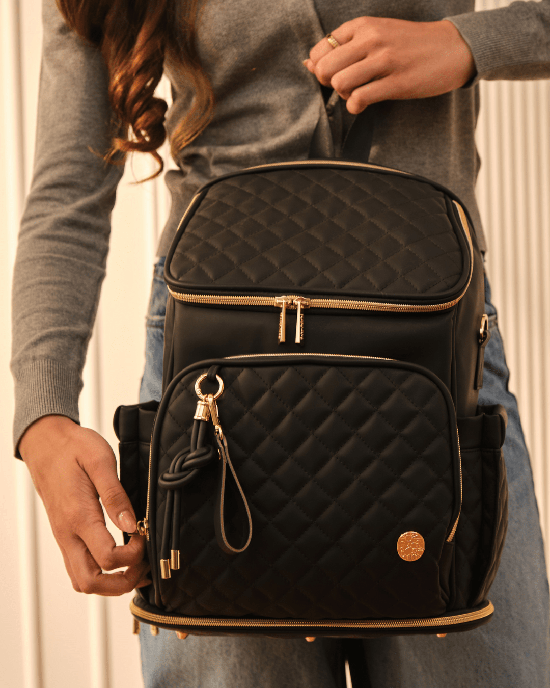 Super Trooper Diaper Bag - Large Black Baby Diaper Backpack for Moms - Perfect for Travel, Daycare & On-the-Go Parenting