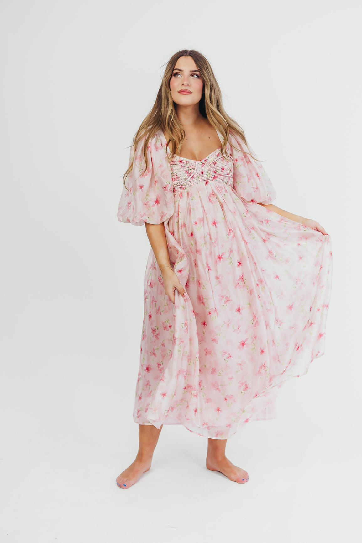 Harlow Maxi Dress in Pink - Bump Friendly Maternity Dress, Inclusive Sizing (S-3XL) | Flowy Summer Dress for Beach, Vacation & Everyday Wear