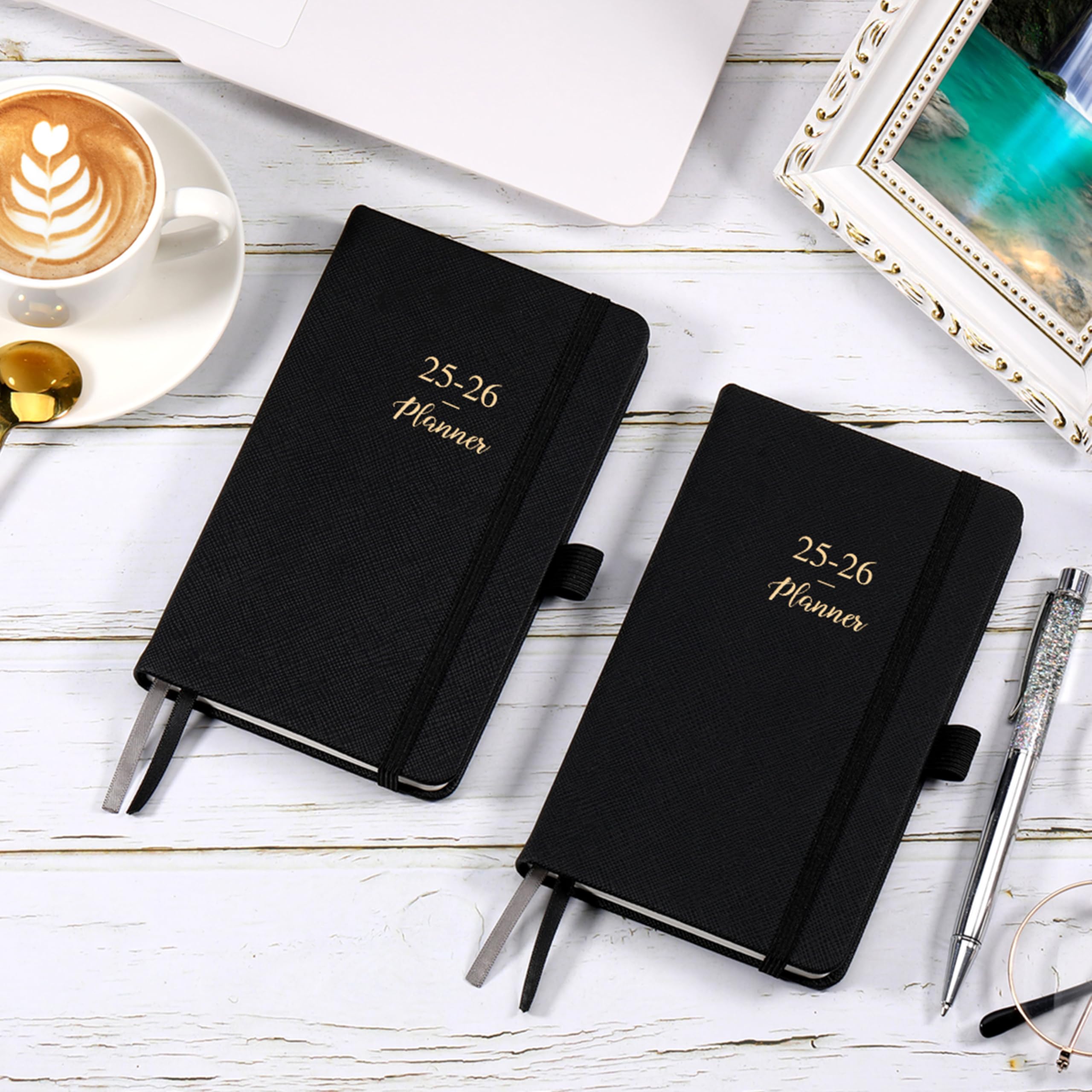 2025-2026 Pocket Planner | July 2025 to June 2026 Weekly & Monthly Calendar | 6.3×3.8 Inch Compact Organizer with Pen Loop, Back Pocket & Elastic Closure | Perfect for Students, Professionals & Daily Planning