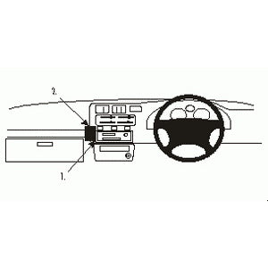 ClicOn No Holes Angled Dash Mount for Toyota RAV4 (1994-2000) - Perfect for GPS, Phone & Dash Cam Installation - Secure & Damage-Free Car Accessory