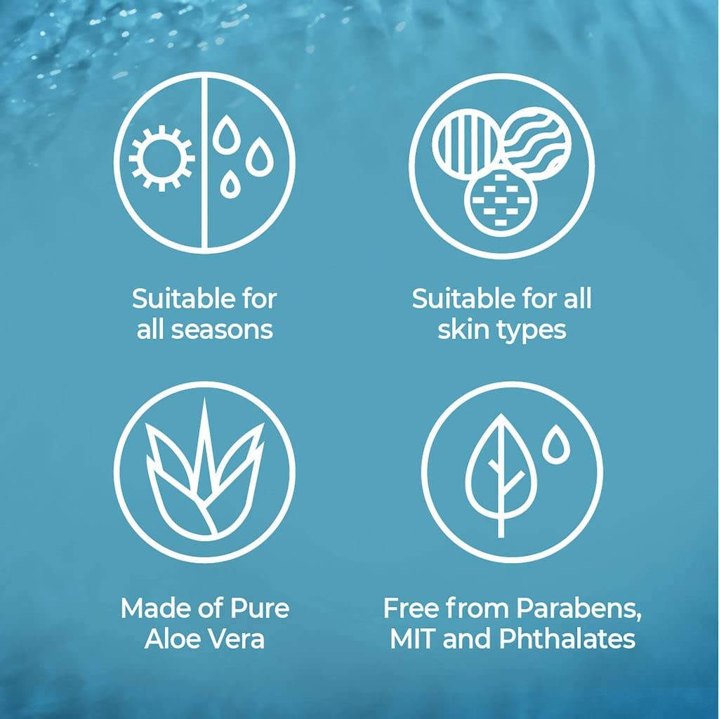 Himalaya Moisturizing Aloe Vera Face Gel 100ml - Soothing Hydration for Dry & Sensitive Skin (Pack of 2) | Perfect for Daily Skincare Routine & Sunburn Relief