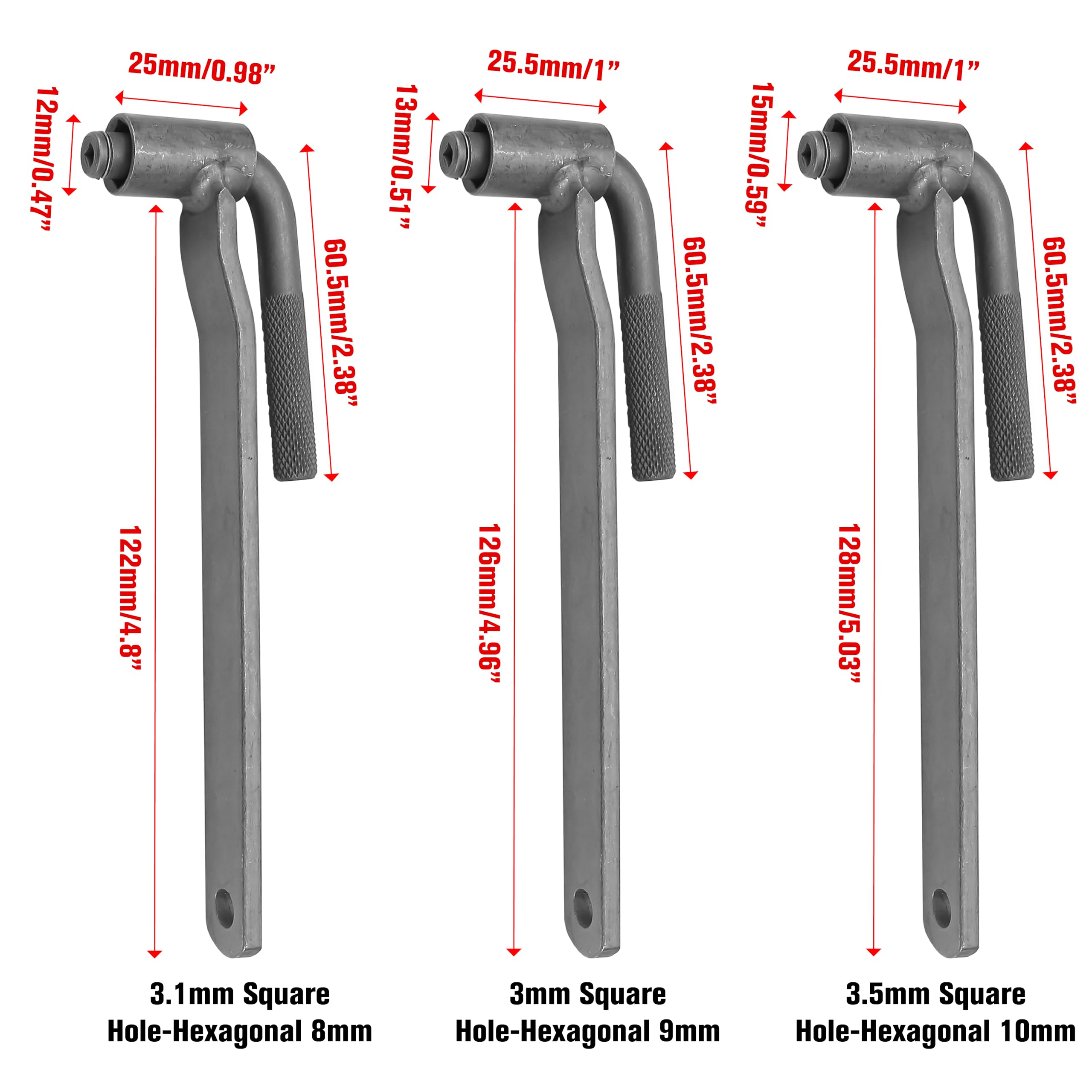 3Pcs Motorcycle Valve Adjustment Wrench Tool Set - Universal 8mm/9mm/10mm Engine Screw Sleeve Spanner for Motorcycle & ATV Maintenance - Durable Metal Construction for Valve Clearance Adjustment & Engine Repair