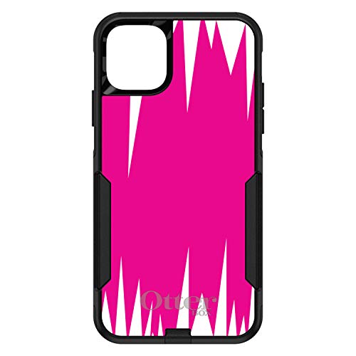 Neon Pink White Spikes On Black Case