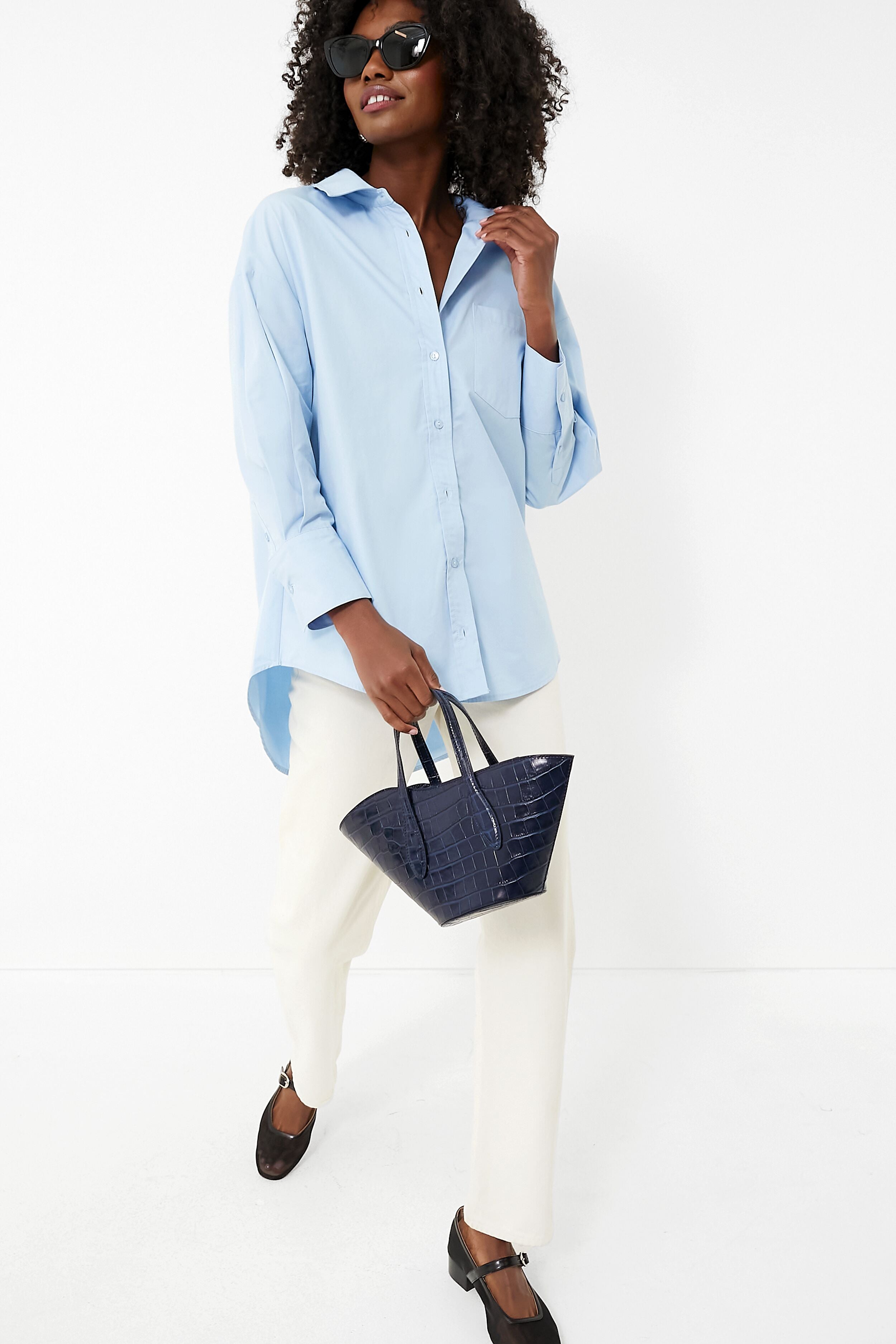Premium Blue Mika Shirt for Men - Soft Cotton Casual Button Down Shirt - Perfect for Office, Date Night & Weekend Wear