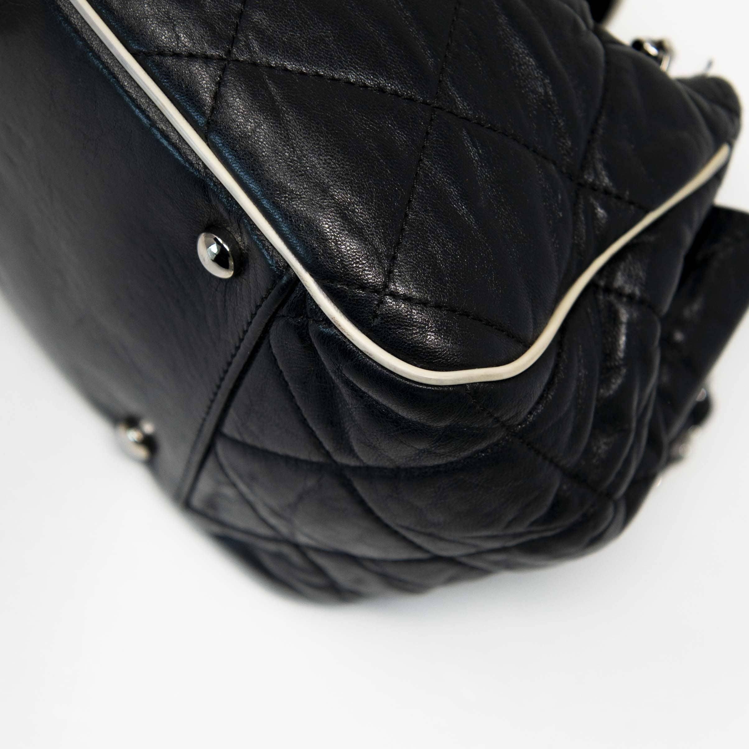 Chanel Black East West Mademoiselle Accordion Bag - Luxury Designer Crossbody Handbag for Women | Perfect for Evening Parties, Date Nights & Special Occasions