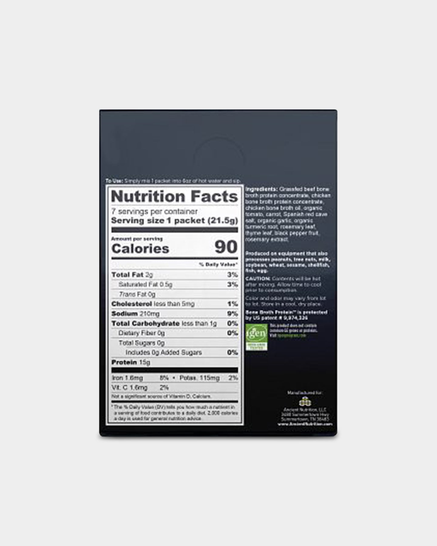 Ancient Nutrition Bone Broth Protein Powder - 15g Grass-Fed Collagen Supplement for Gut Health & Joint Support | Ideal for Smoothies, Soups & Keto Recipes