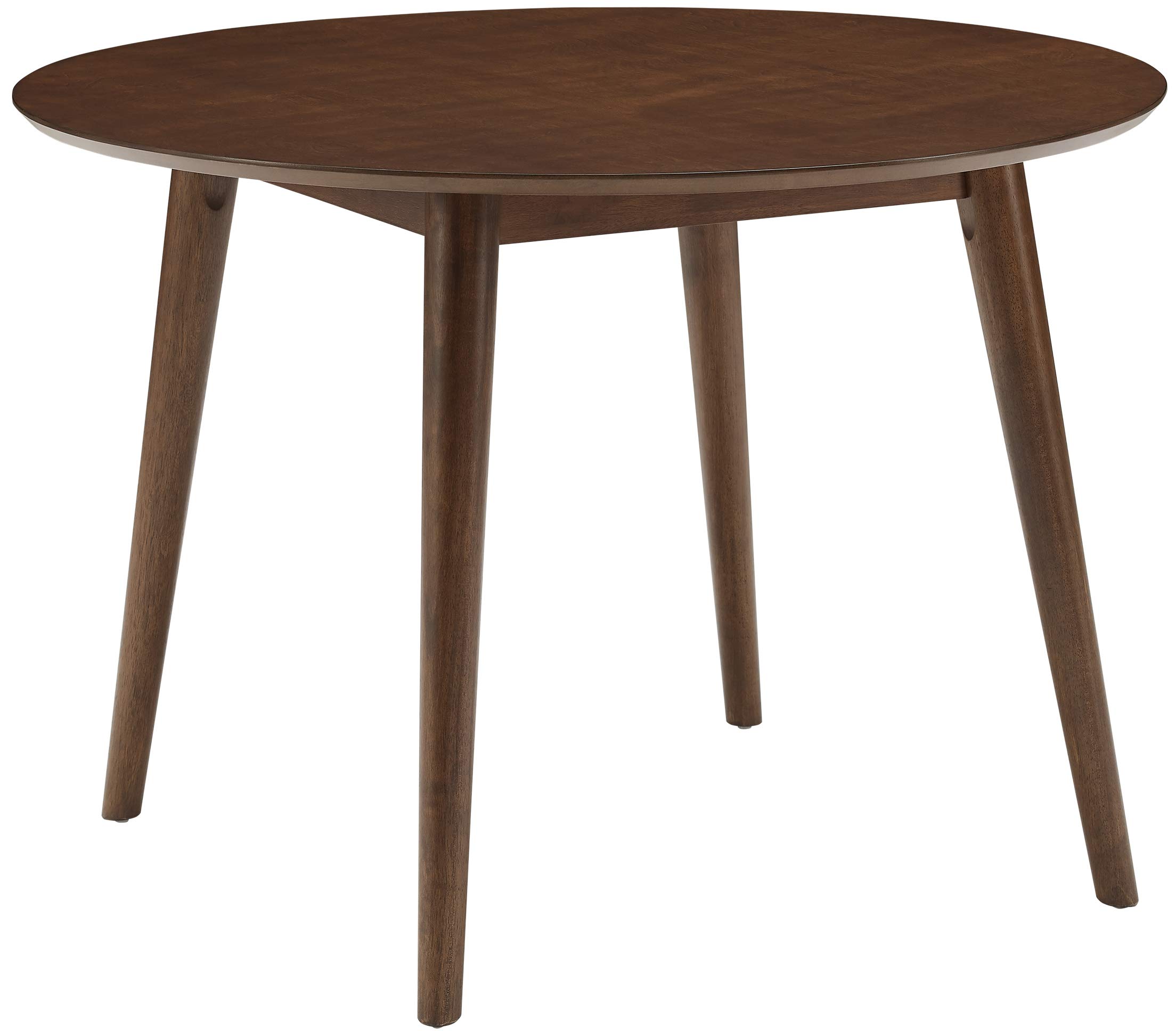 Crosley Furniture Landon Mid-Century Modern Round Wood Dining Table - Solid Mahogany Finish - Perfect for Dining Rooms, Kitchens & Small Spaces