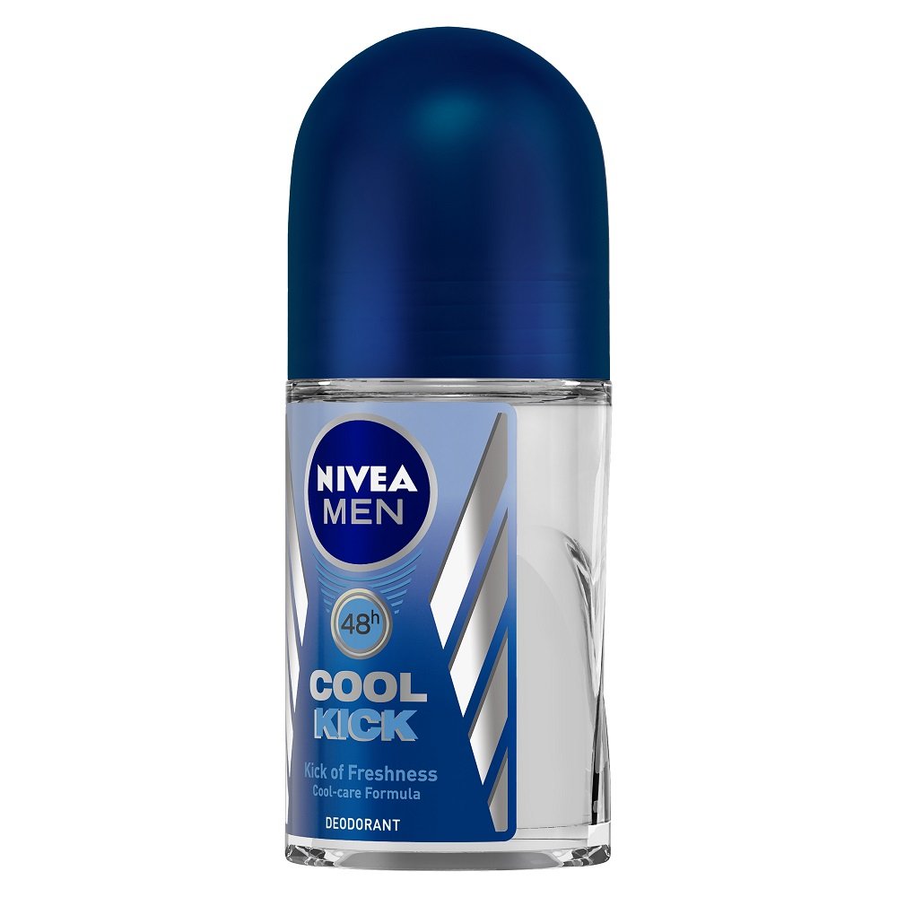 NIVEA Water Lily & Oil Body Wash for Women - 250ml Hydrating Shower Gel & NIVEA Men Cool Kick Roll-On Deodorant - 50ml | Daily Skincare Routine for Freshness & Confidence