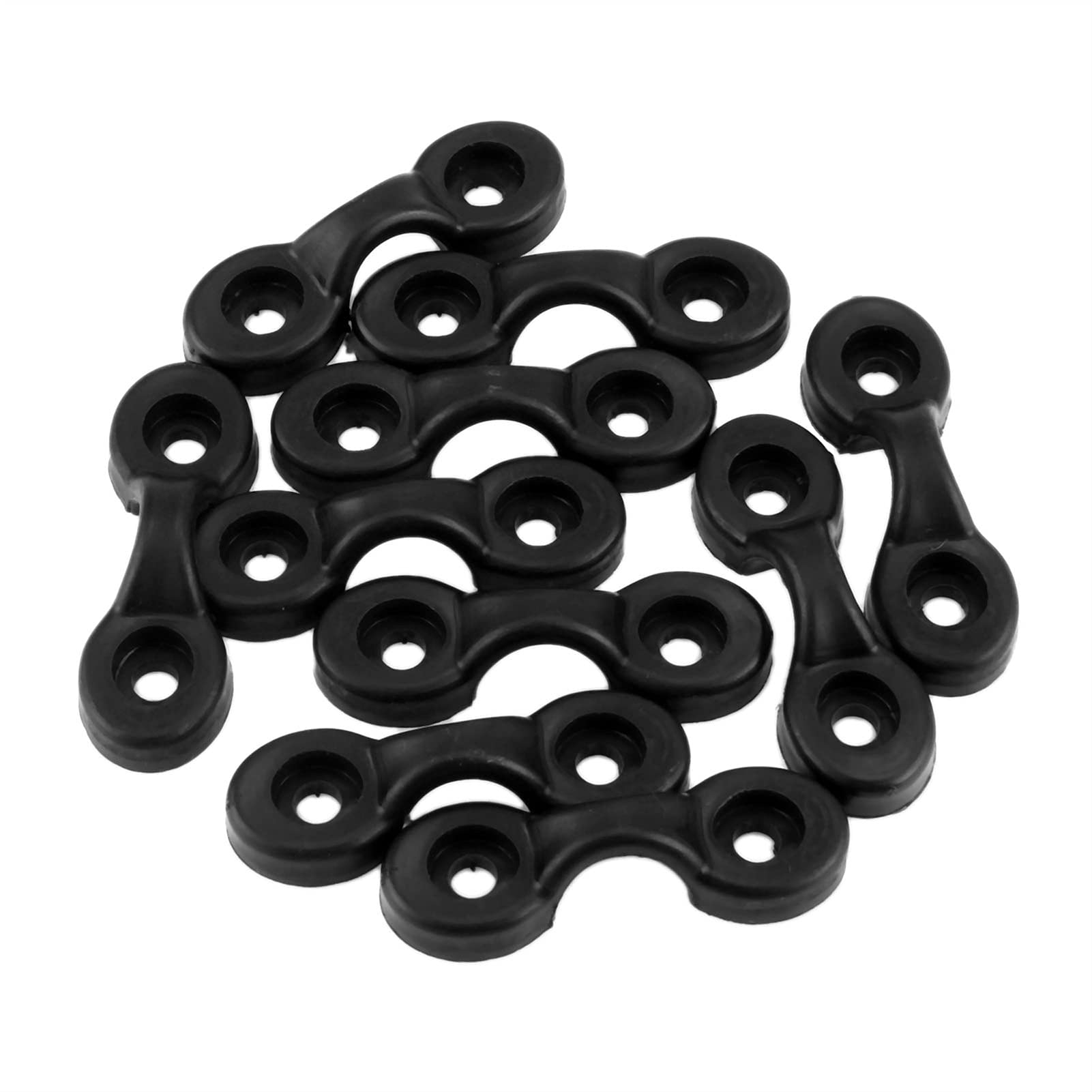 10Pcs Nylon Kayak Bungee Deck Loops with Screws - Boat Canoe Rigging Kit for Water Sports