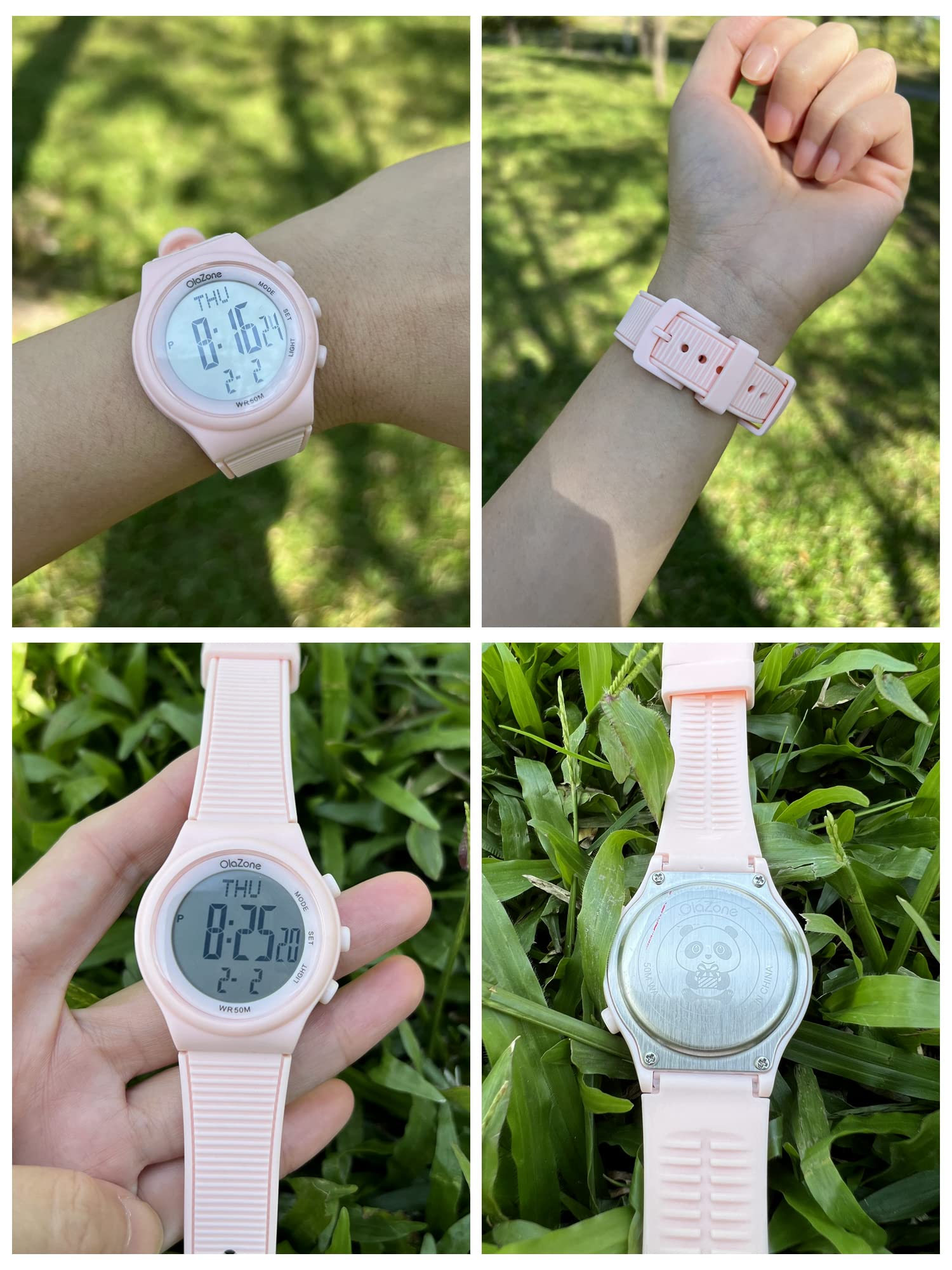 Waterproof Digital Sports Watch for Girls - Nude Pink for Outdoor & School