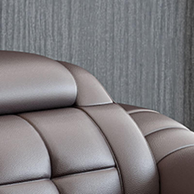 L-Shaped Faux Leather Sofa Chaise - Stain Resistant Sectional Couch with Square Arms (2-Piece/3-Piece Set, Left-Facing) - Perfect for Living Rooms, Home Theaters, and Modern Apartments
