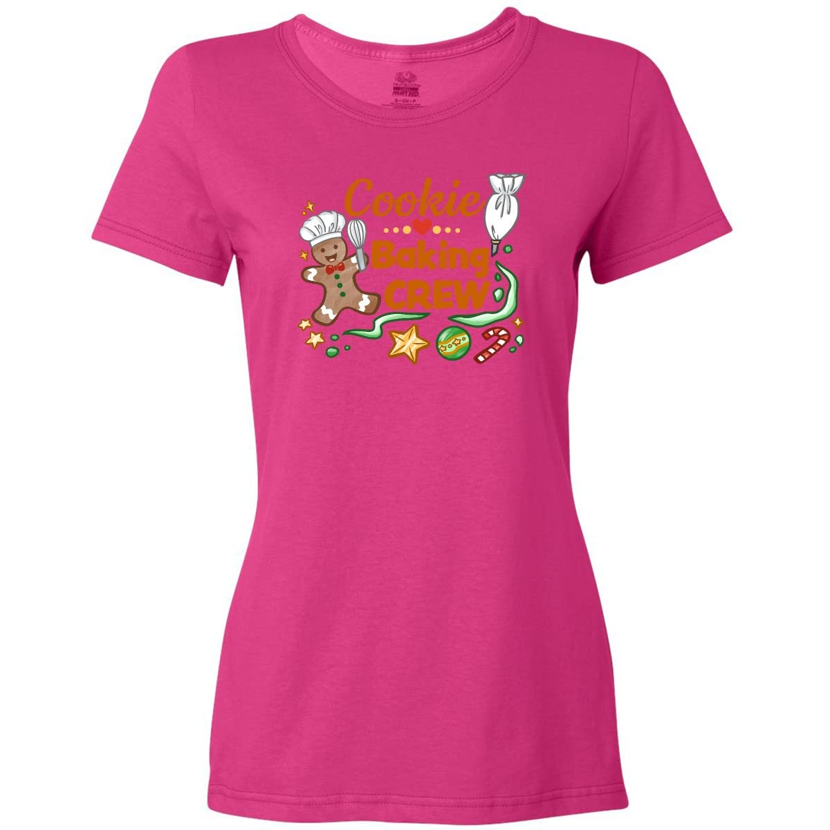 Inktastic Cute Cookie Baking Crew Women's T-Shirt - Funny Baking Lover Gift for Women - Perfect for Bakers, Cookie Enthusiasts & Kitchen Decor
