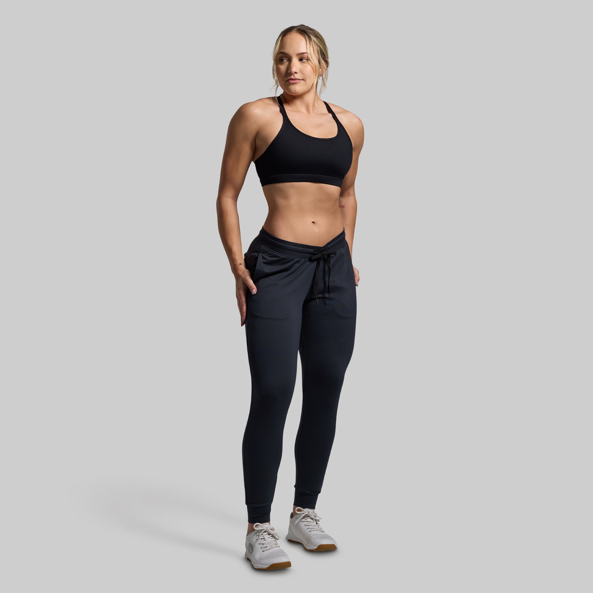Women's Low Rise Athleisure Jogger Pants - Soft Lounge Pants for Yoga, Running & Casual Wear (Black) | Perfect for Relaxing at Home, Gym Workouts & Everyday Comfort