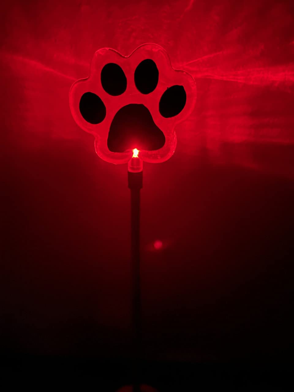 2 Pack Clear Acrylic Solar Powered Dog Paw Pathway Lights - Waterproof LED Garden Landscape Lighting for Walkways, Driveways, and Outdoor Decor