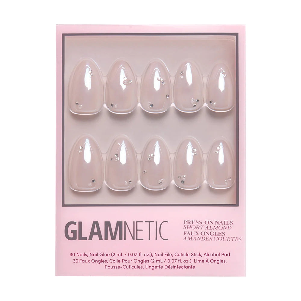 First Dance Press On Nails - Long Lasting Glue-On Fake Nails for Weddings, Prom & Special Occasions | Elegant Acrylic False Nails for Women | Perfect for Bridal Shower, Date Night & Formal Events