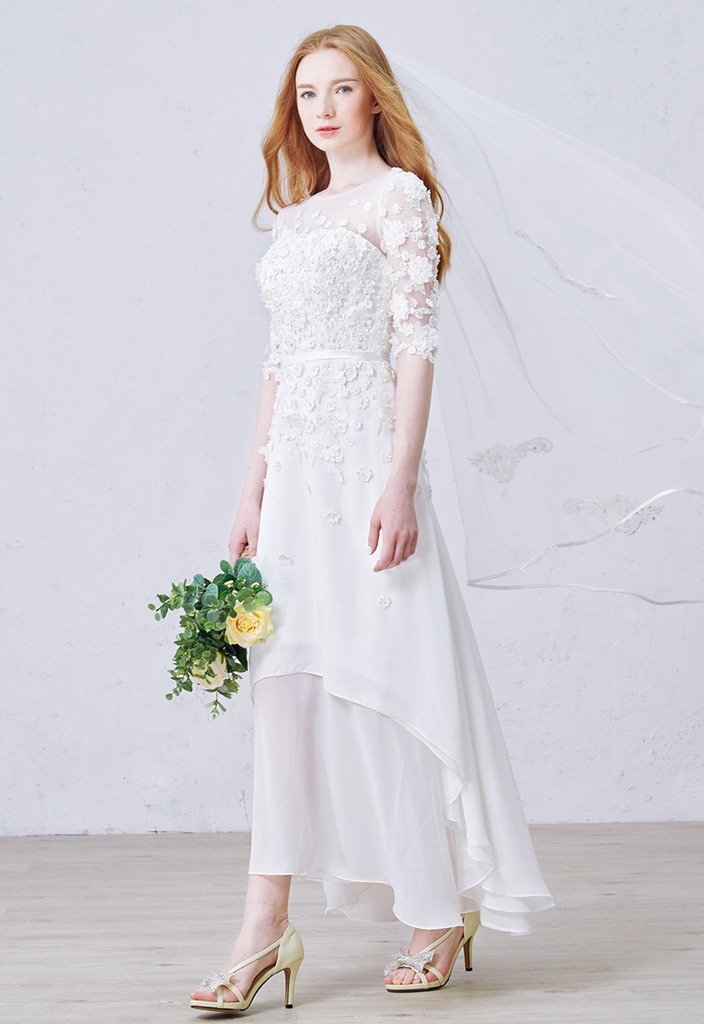 Elegant Women's High-Low Chiffon Dress for Beach, Wedding, Evening Party & Special Occasions | Flowy Summer Formal Gown for Bridesmaid, Prom & Cocktail Events