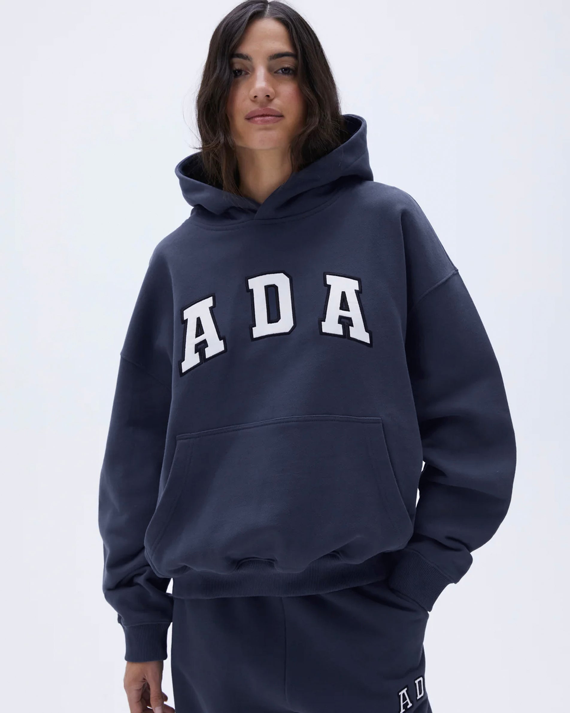 ADA Oversized Hoodie for Women & Men | Midnight Blue | Cozy Pullover Sweatshirt | Perfect for Casual Wear, Lounge & Street Style