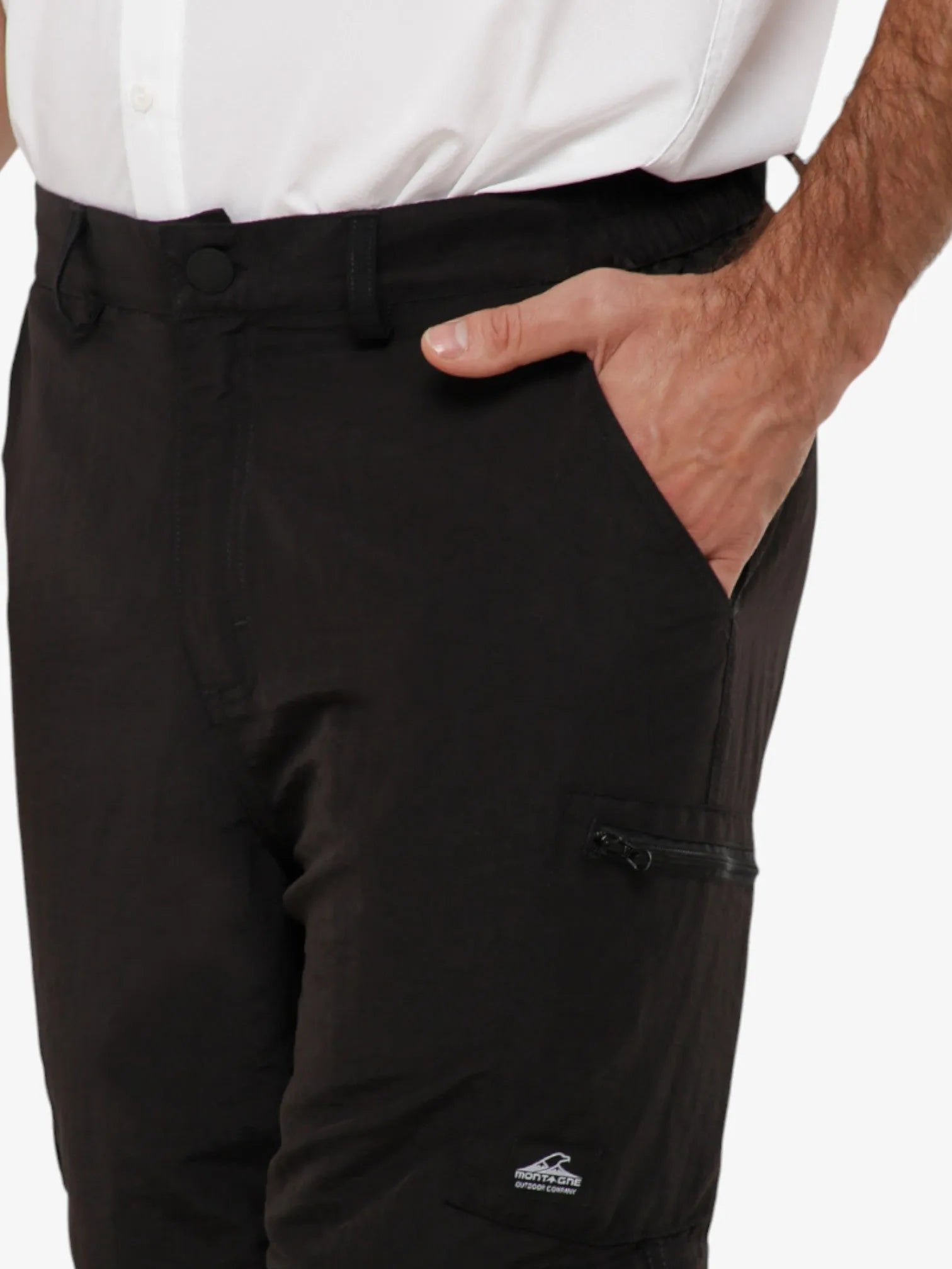 Sherpa Mountain Pants with Detachable Zipper - Black | Waterproof Trekking & Hiking Pants for Outdoor Adventures & Camping