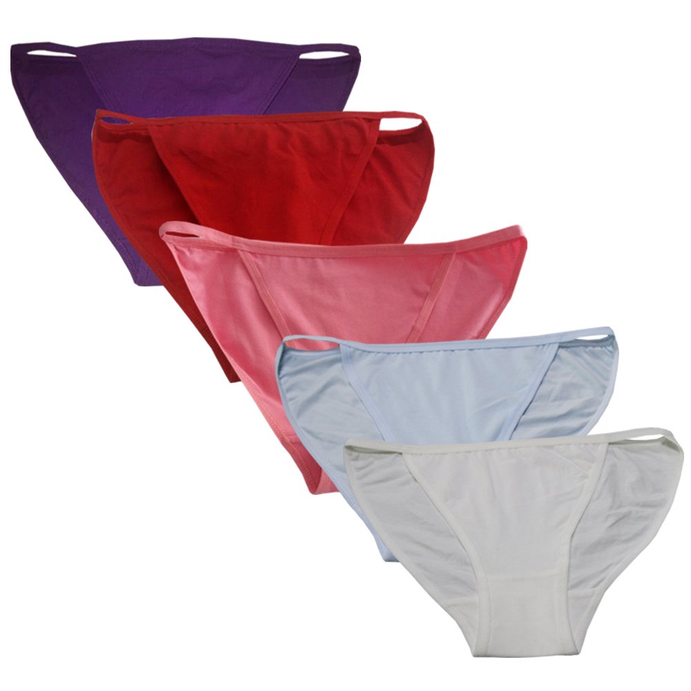 YOYI FASHION Women's Cotton Thong Underwear - Soft Breathable Ladies Panties Multipack (3/5/7 Pack) for Everyday Comfort & Sexy Lingerie Look