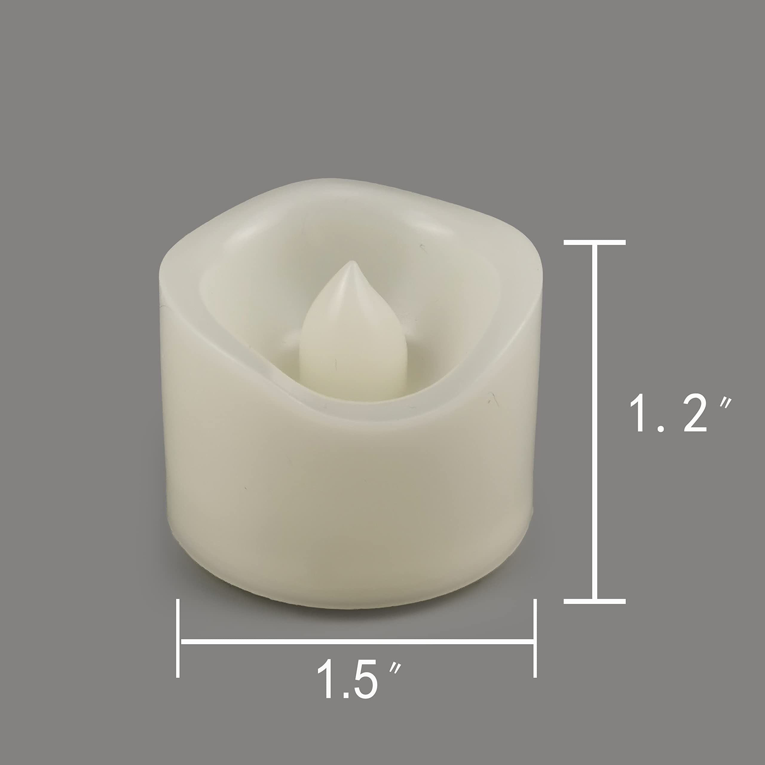 Battery Operated Flameless LED Tea Lights - 6 Pack Small Flickering Electric Votive Candles for Halloween, Christmas, Weddings & Home Decor | Safe Fake Candles for Pumpkin, Table Centerpieces & Party Decorations