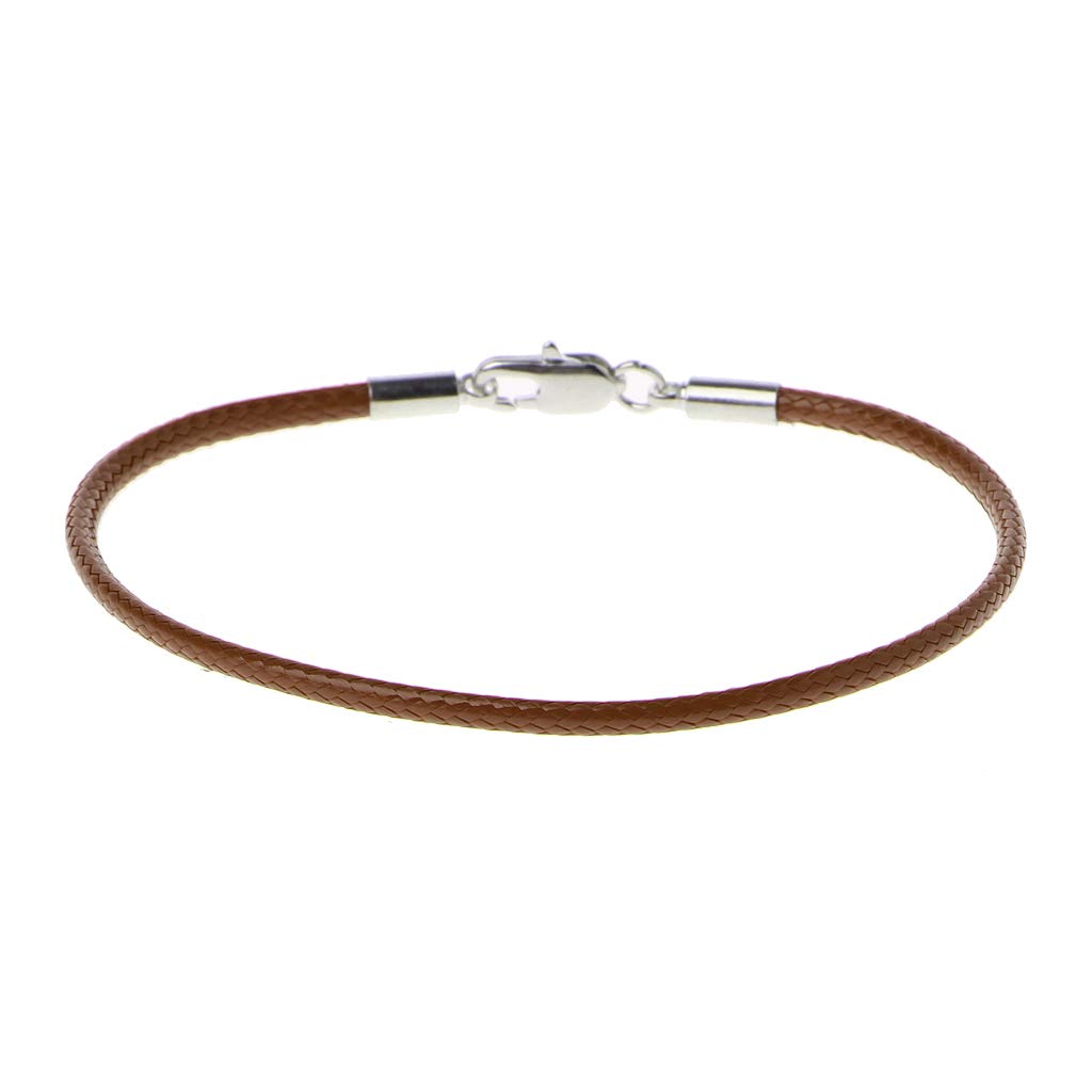 KOUJING Braided Leather Bracelet for Women & Men - Adjustable Wristband with Lobster Clasp & Charm Beads - DIY Jewelry Gift for Birthday, Anniversary - Perfect for Casual Wear, Boho Style & Everyday Fashion