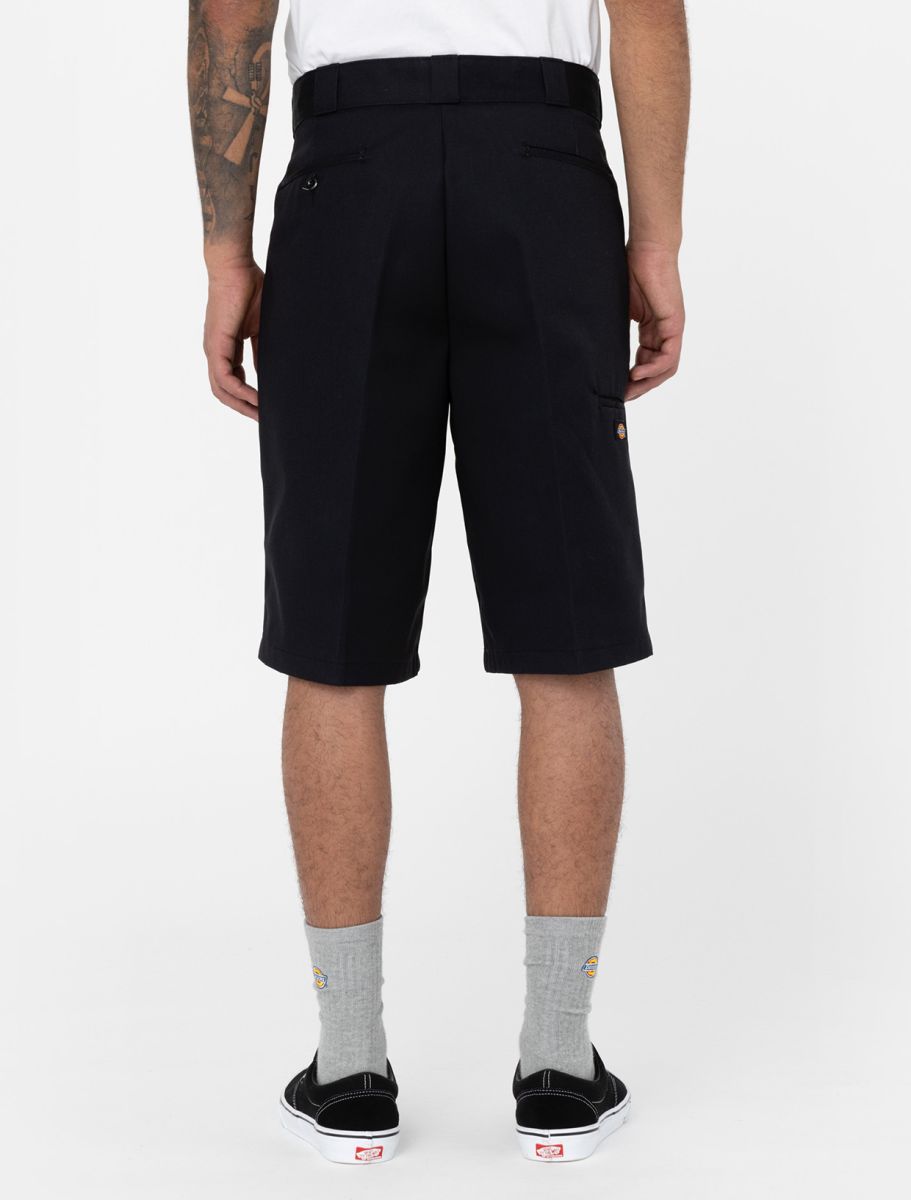 Dickies Men's 13 Multi-Pocket Work Shorts - Durable Black Cargo Shorts for Construction, Landscaping & Outdoor Activities