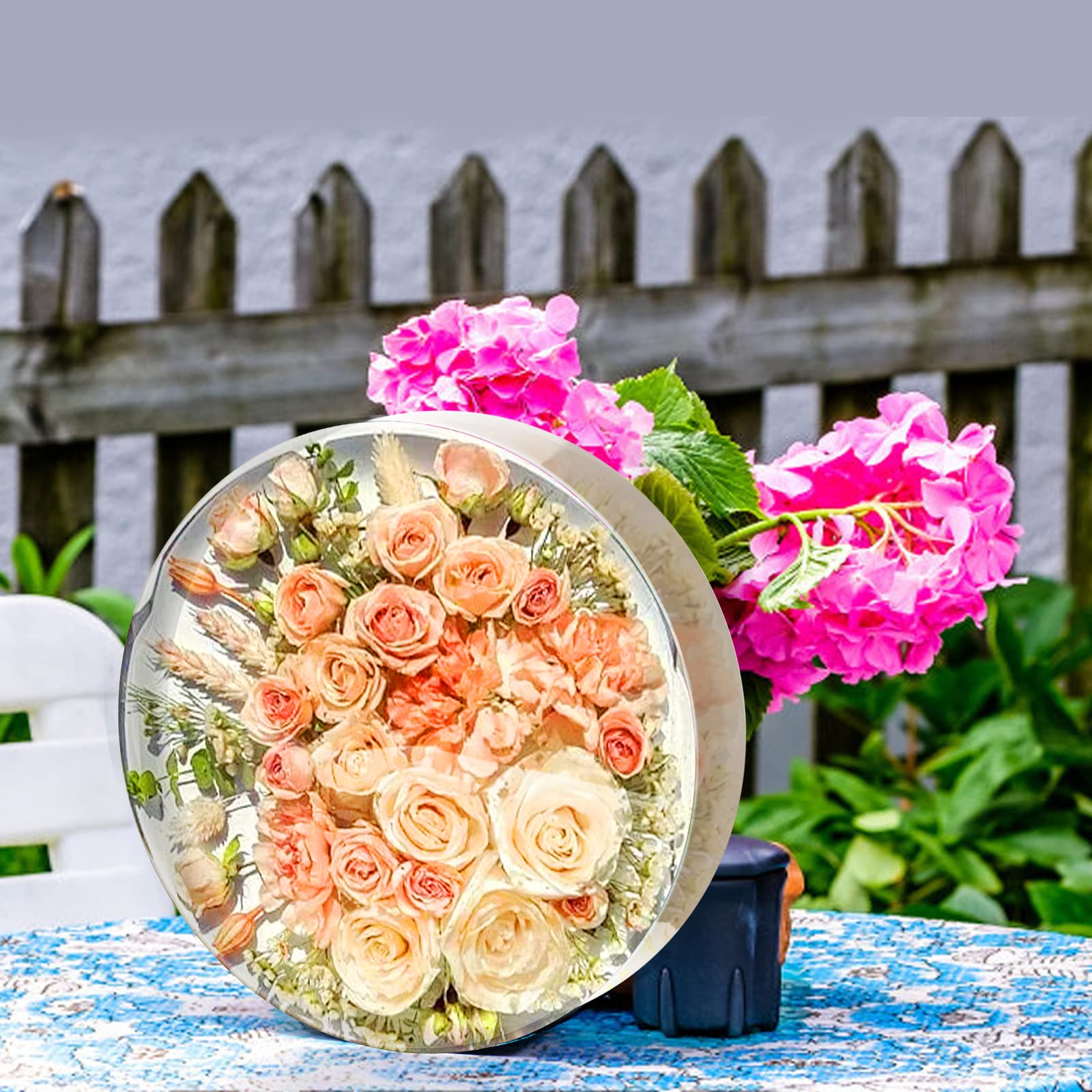 9 Inch Large Round Silicone Resin Molds for Epoxy Casting - Upgraded Deep Circle Mold for DIY Wall Decor, Tabletop Decoration & Flower Preservation - Perfect for Home Crafts, Wedding Centerpieces & Gift Making