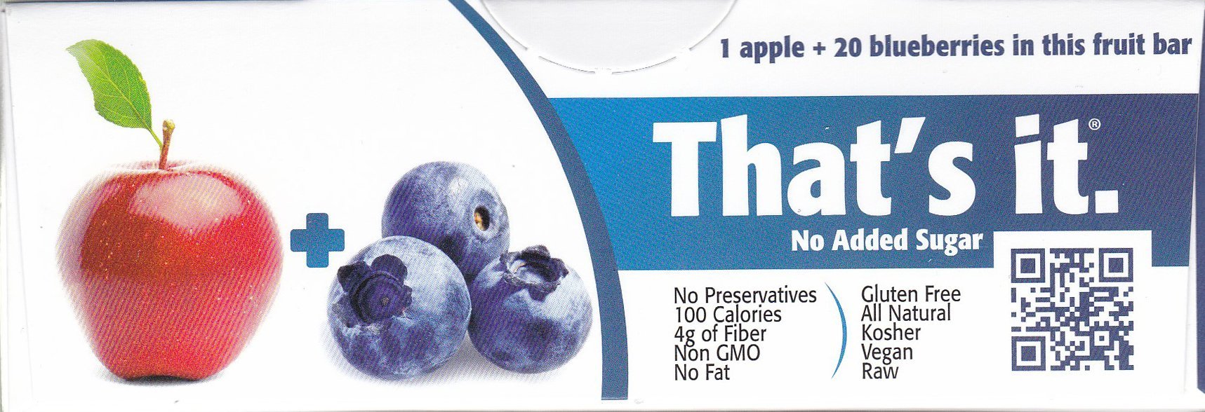 Organic Apple & Blueberry Fruit Bars - Gluten Free, Vegan Snacks, Pack of 24 (2 Cases) | Healthy On-the-Go Breakfast & Kids Lunch Box Snacks
