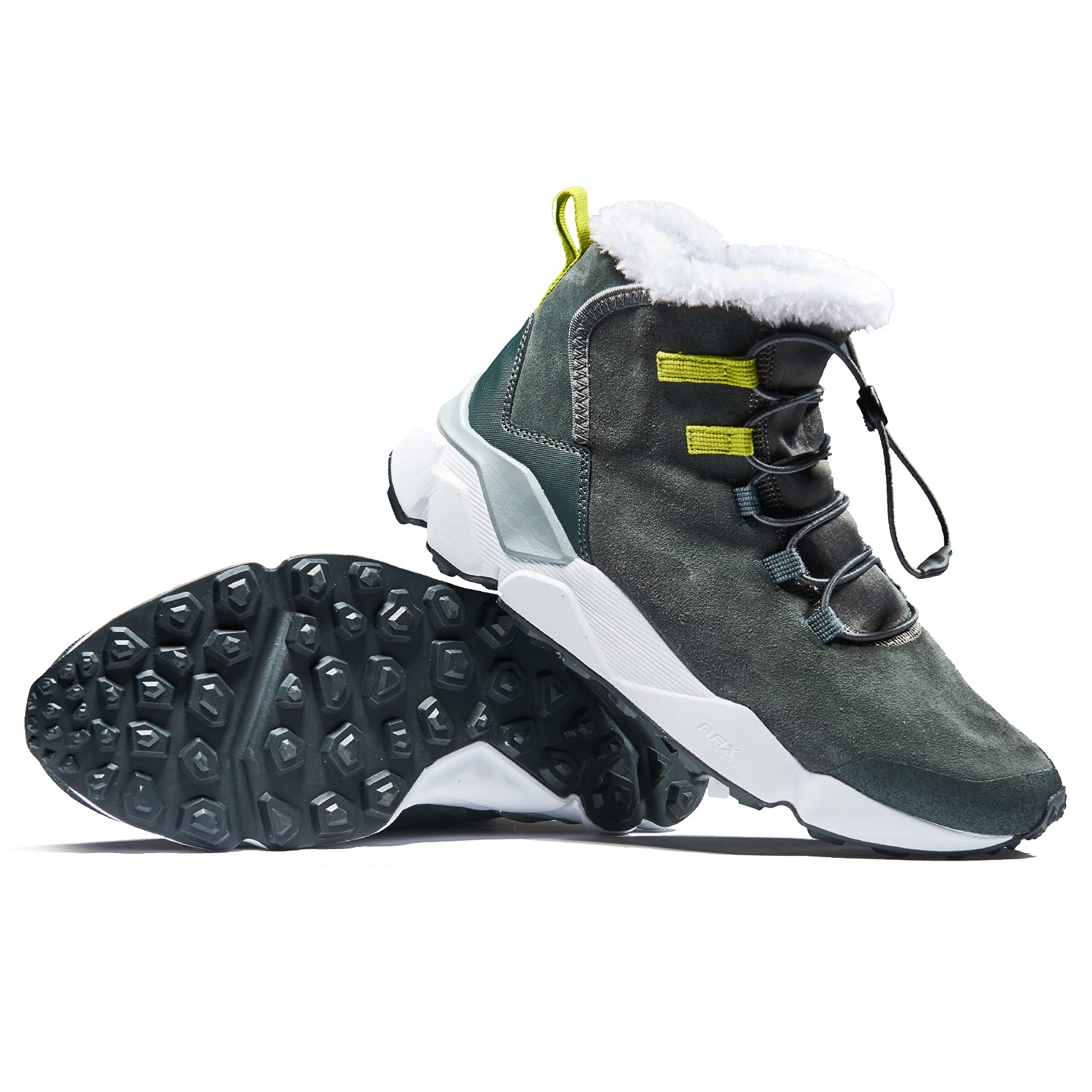 RAX Men's Winter Snow Boots - Waterproof Hiking & Outdoor Shoes with Fully Fur Lined High Top for Cold Weather - Ideal for Snow Trekking, Camping & Winter Adventures