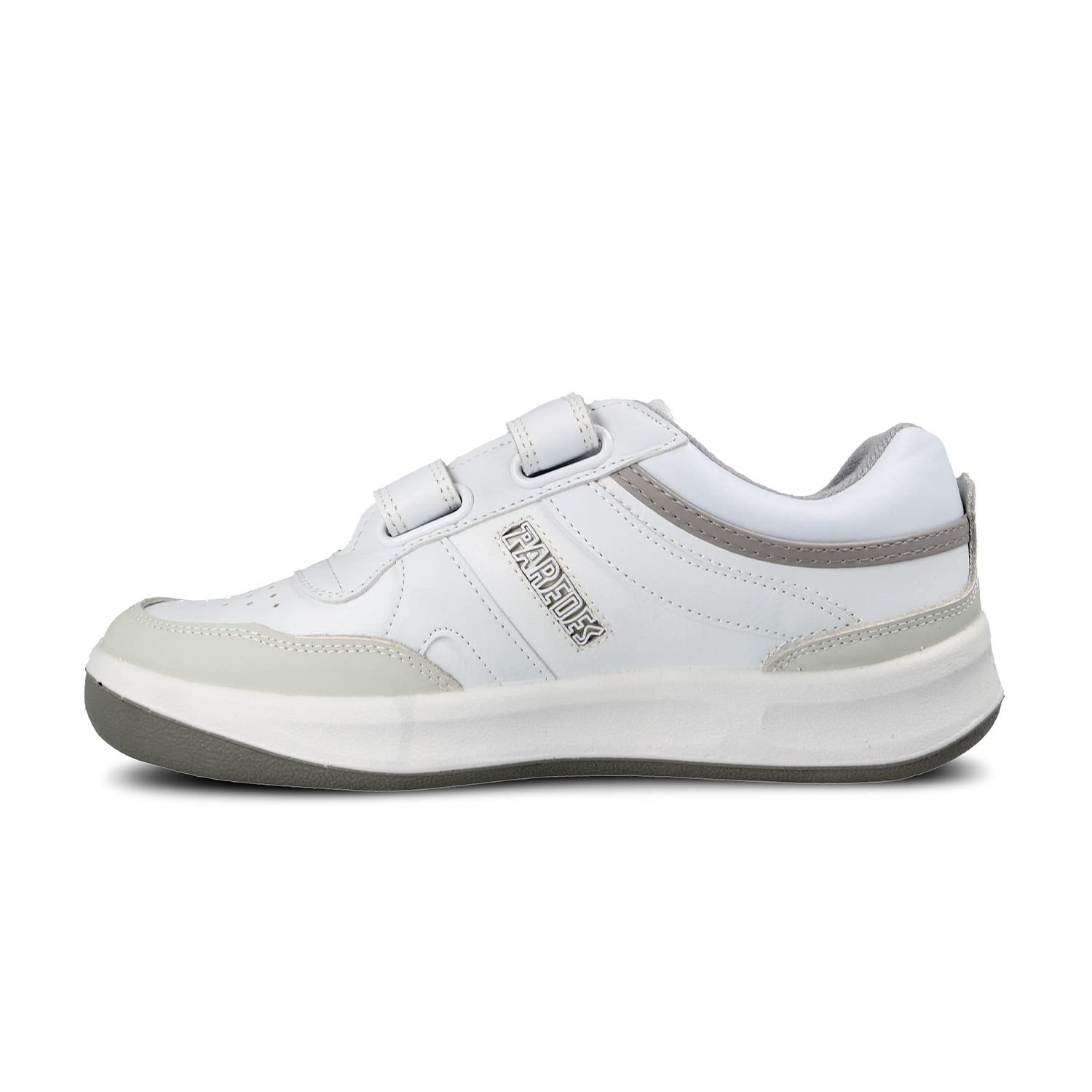 PAREDES Estrella Genuine Leather Velcro Sneakers Women's Size EU 41 White - Comfortable Casual Shoes for Walking, Running & Everyday Wear