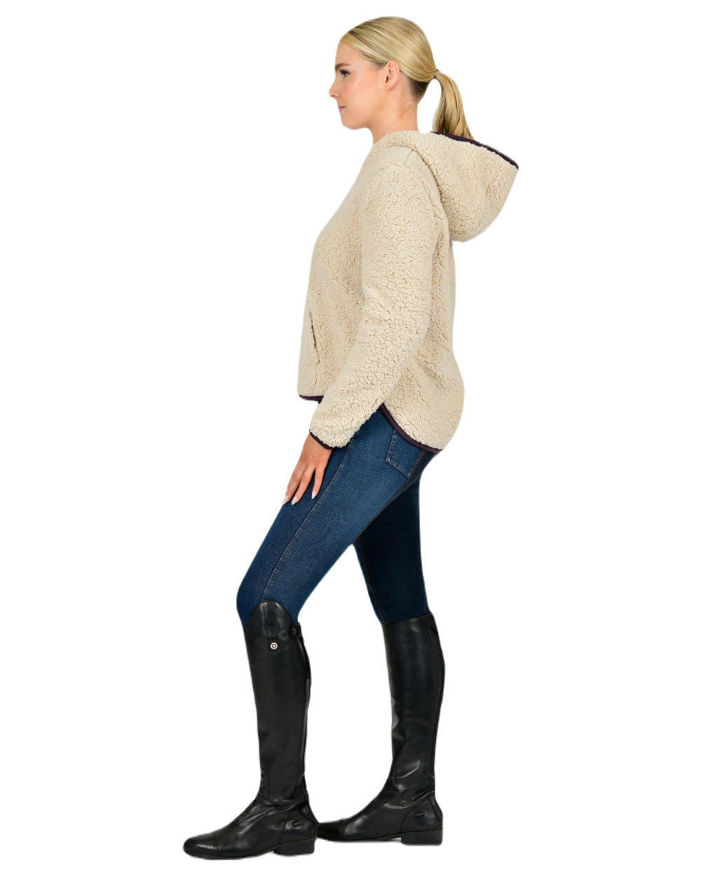 Women's Talia Teddy Fleece Pullover Sweater - Cozy Winter Warm Knit Top for Casual Outfits & Layering