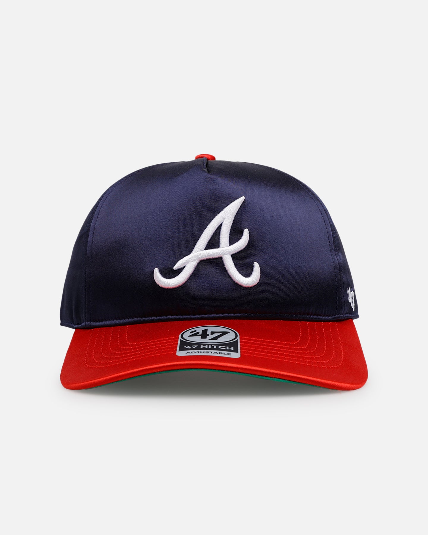 47 Brand Atlanta Braves 'Silky Way' 47 Hitch Snapback Hat - Navy/Red Adjustable Baseball Cap for Men & Women - Perfect for Sports Games, Casual Outfits & Fan Collections