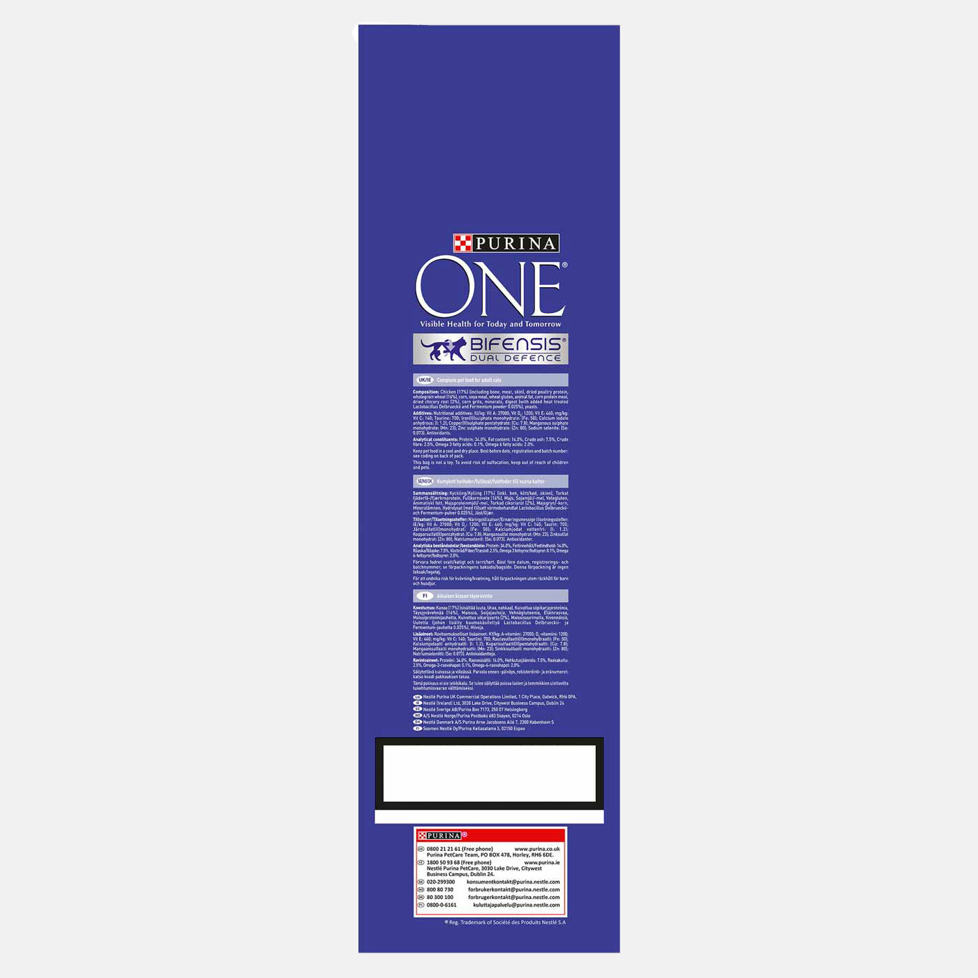 Purina ONE Natural Dry Cat Food with Real Chicken - High Protein, Whole Grain Formula for Adult Cats - 6kg Bag - Ideal for Indoor & Outdoor Cats, Supports Healthy Digestion & Shiny Coat