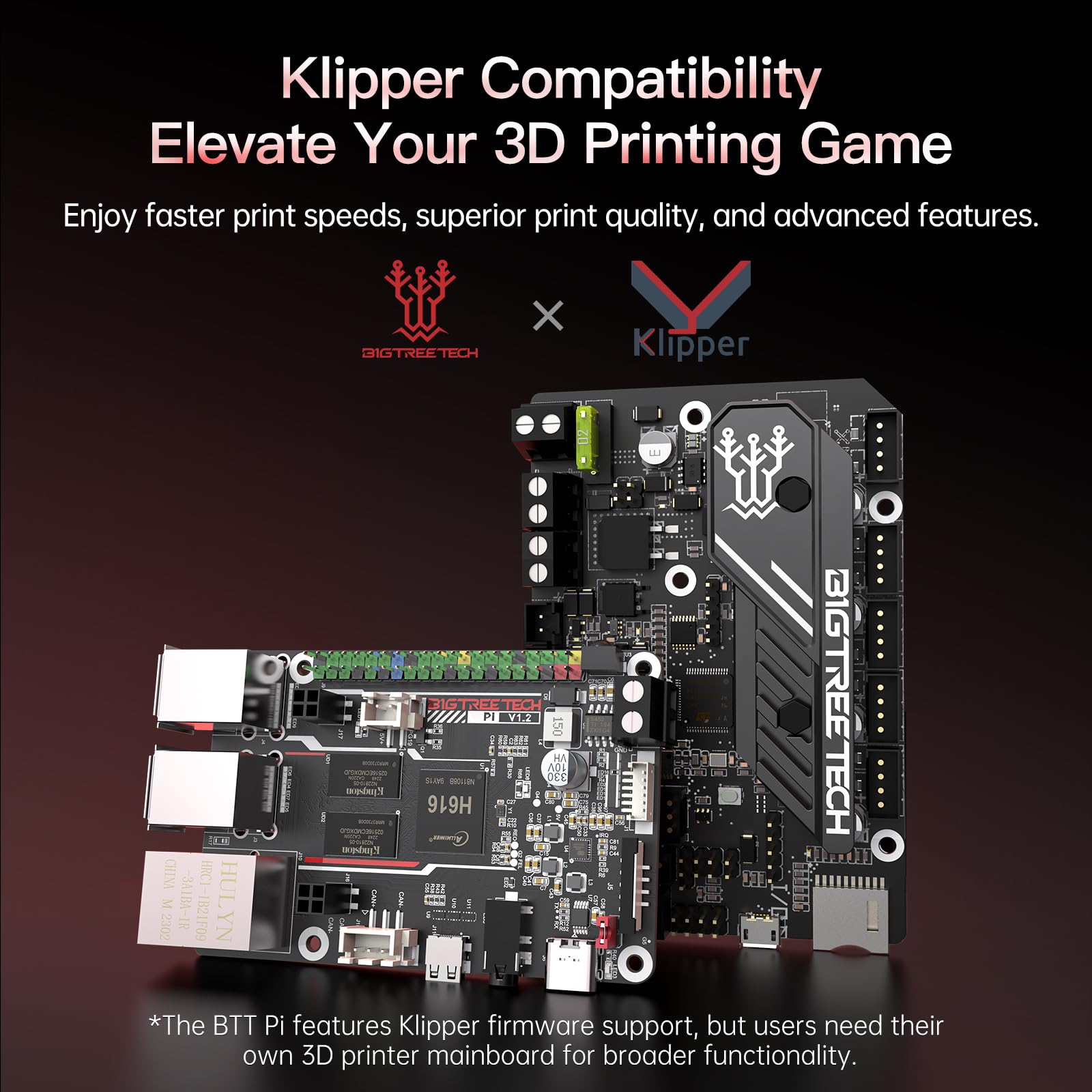 BIGTREETECH SKR Mini E3 V3.0 + BTT Pi V1.2 + TFT35 SPI V2.1 + SFS V2.0 Upgrade Kit for Ender-3, Ender-3 V2, Voron 2.4 - FDM 3D Printer Control Board with Klipper Firmware Support - Perfect for DIY 3D Printing Projects and Printer Upgrades
