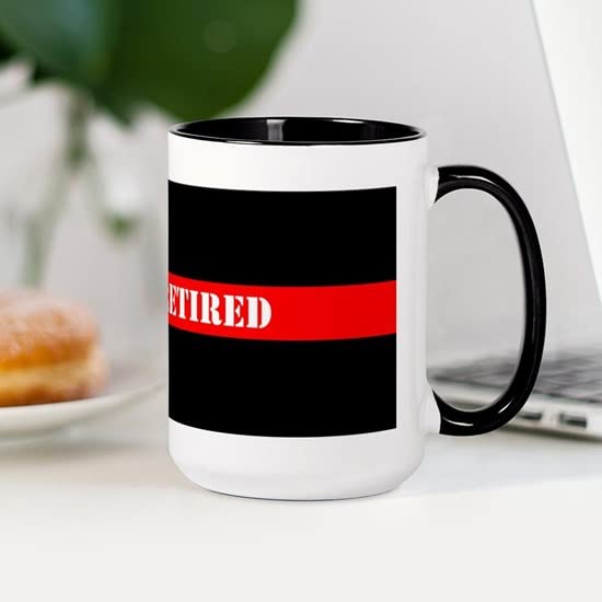 Retired Firefighter Ceramic Coffee Mug 15 oz (444 ml) - Perfect Gift for Firefighters, First Responders & Retirement Celebrations - Ideal for Coffee, Tea & Hot Beverages at Home or Office