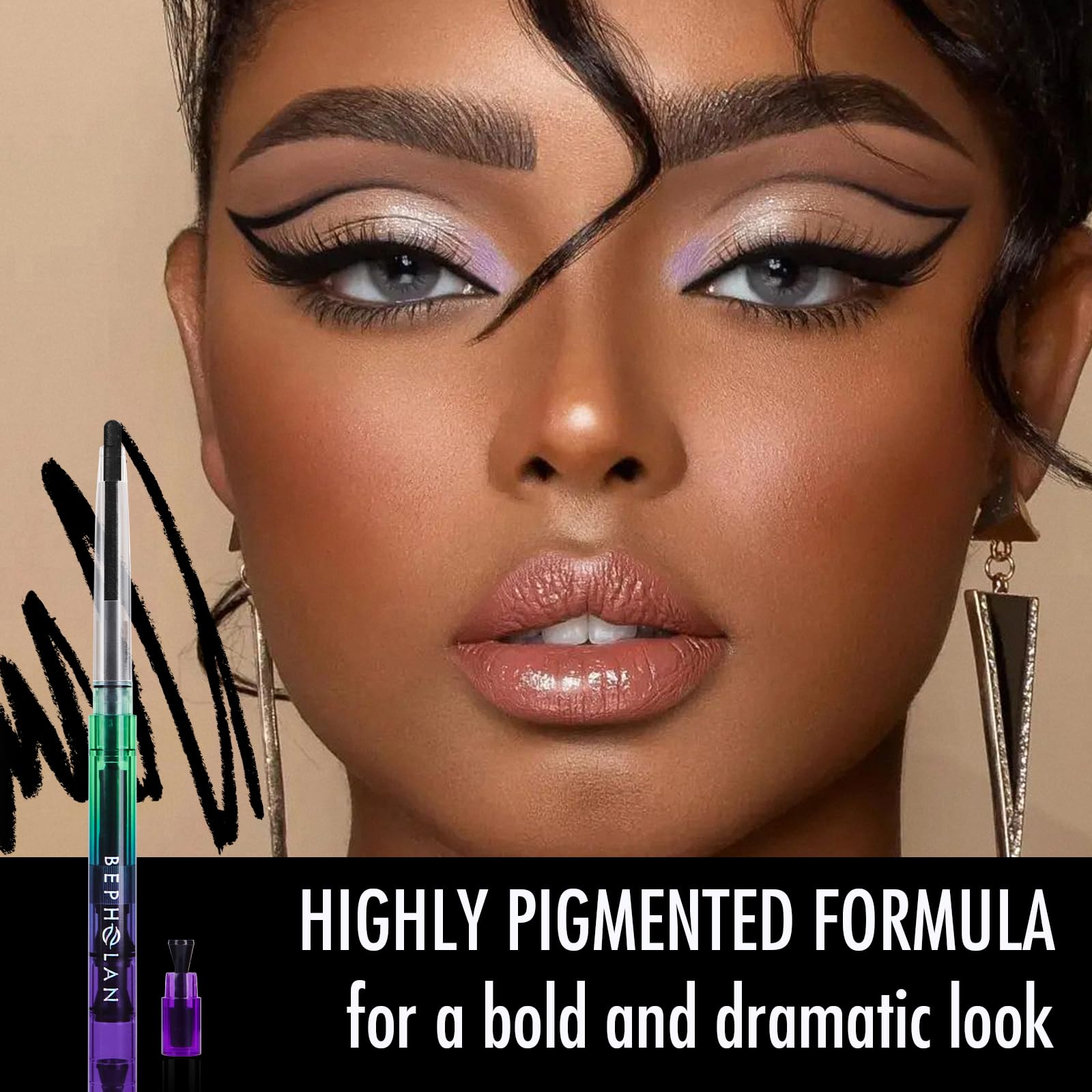 BEPHOLAN Black Eyeliner Pencil - Waterproof Gel Eyeliner for Waterline, Smudge Proof & Long Lasting - Perfect for Women's Everyday Makeup, Party & Special Occasions