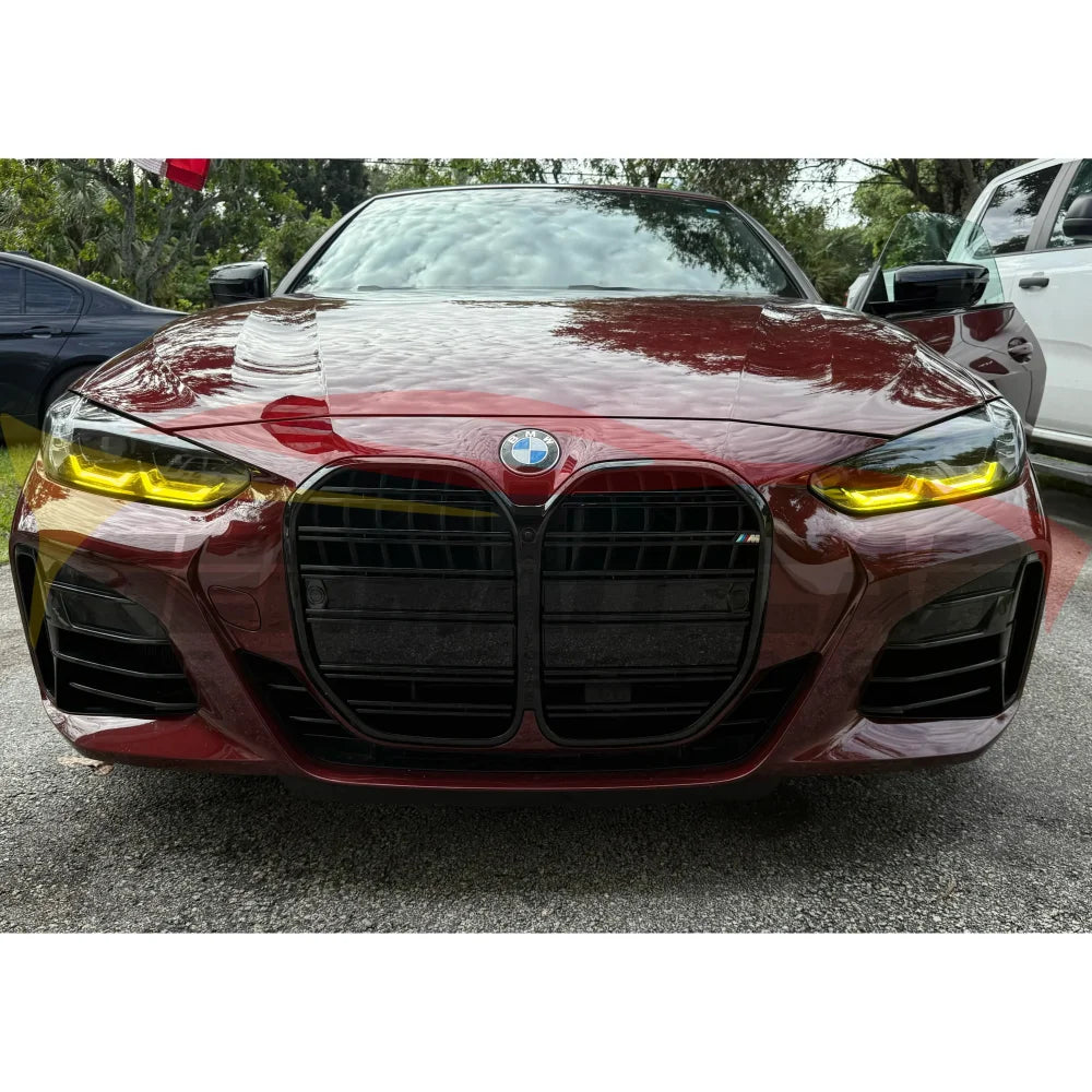2021+ BMW M3 M4 4 Series CSL Style LED Headlights with Yellow DRL - Compatible with G80 G82 G83 G22 G23 G26 Models | Upgrade Your BMW's Front Look for Night Driving & Car Shows